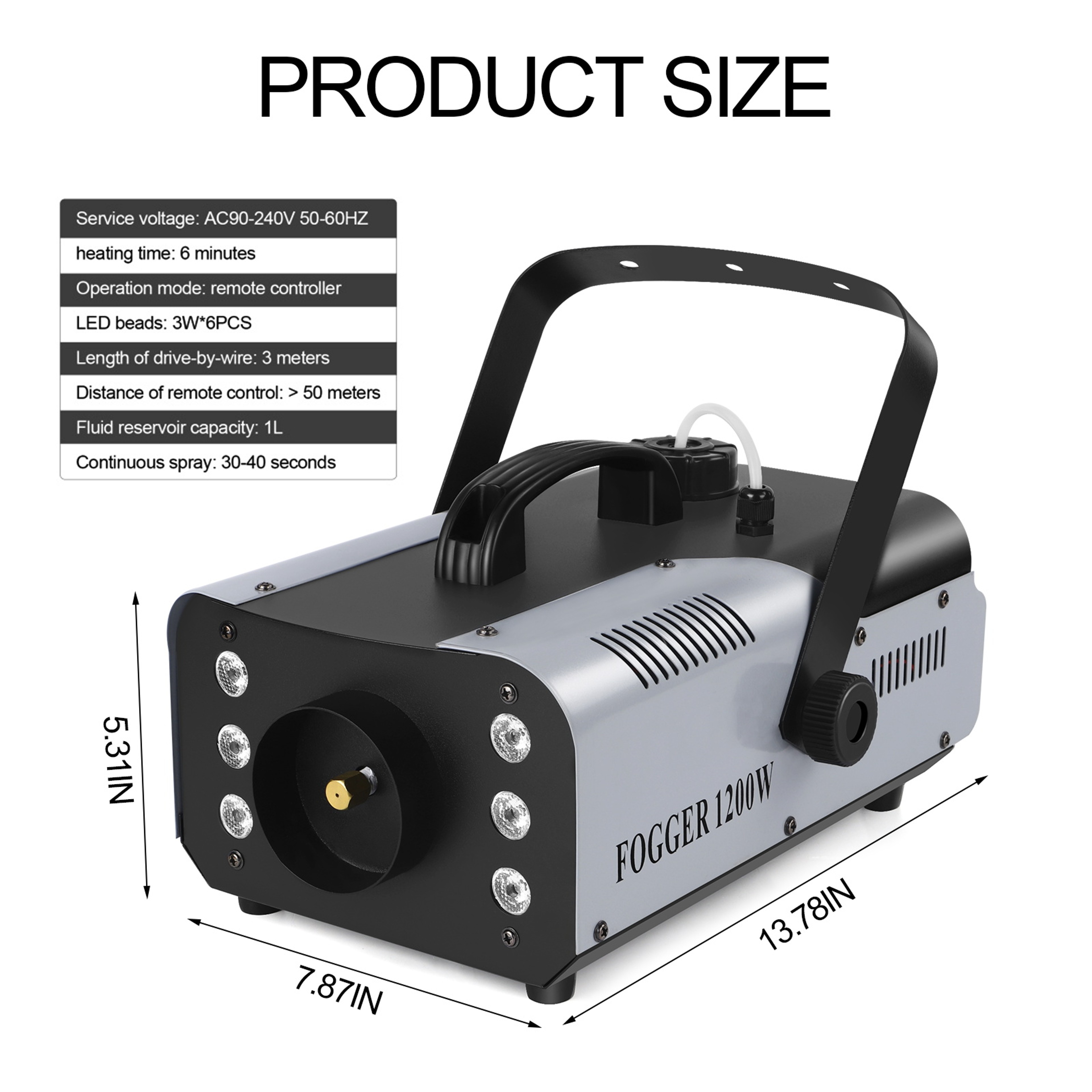 Fog Machine With Remote Fogger Disco Colorful Smoke Machine For DJ Christmas Party Effects 4