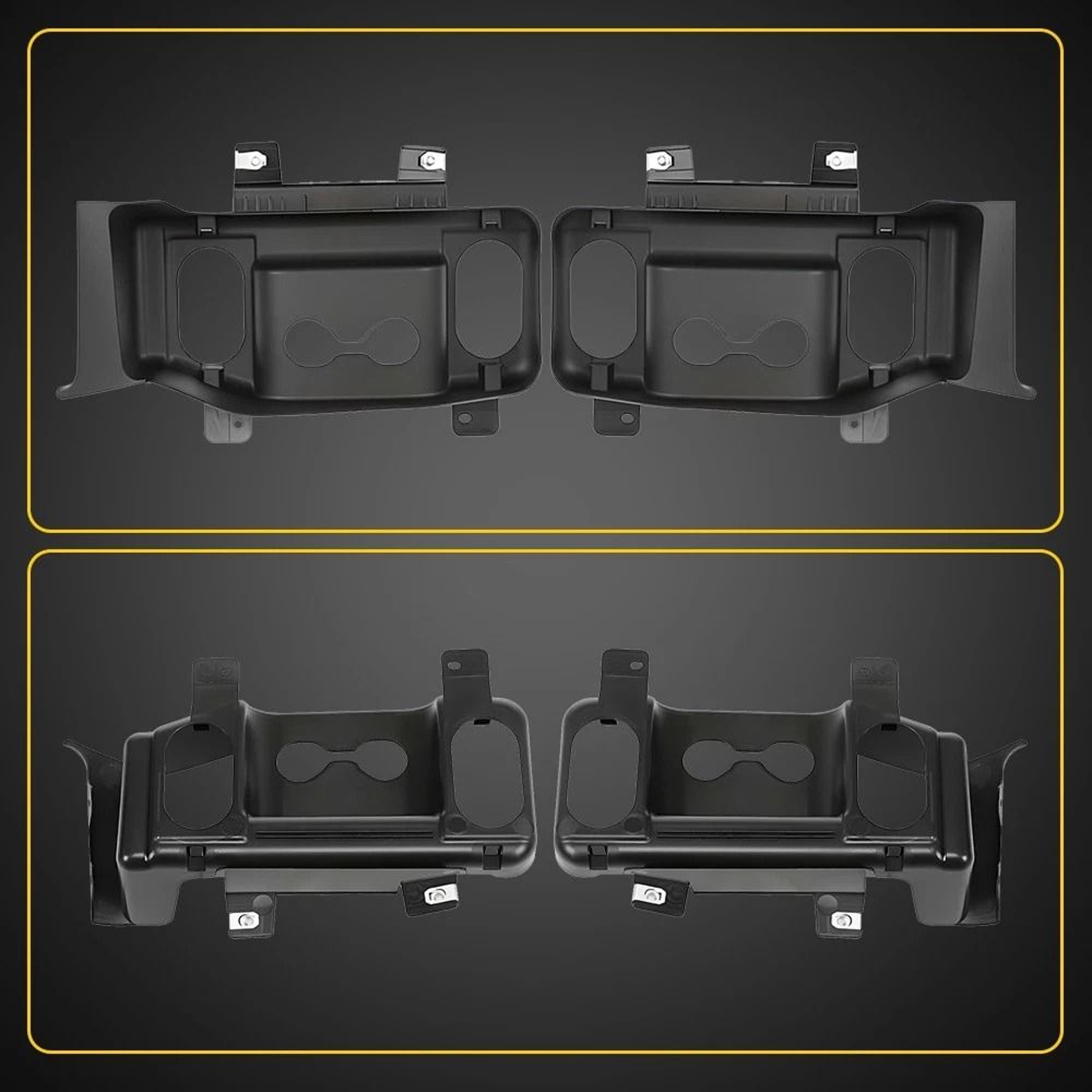 Front Bumper Tow Hook Trim Cover Panel Set Left And Right Replacement 1