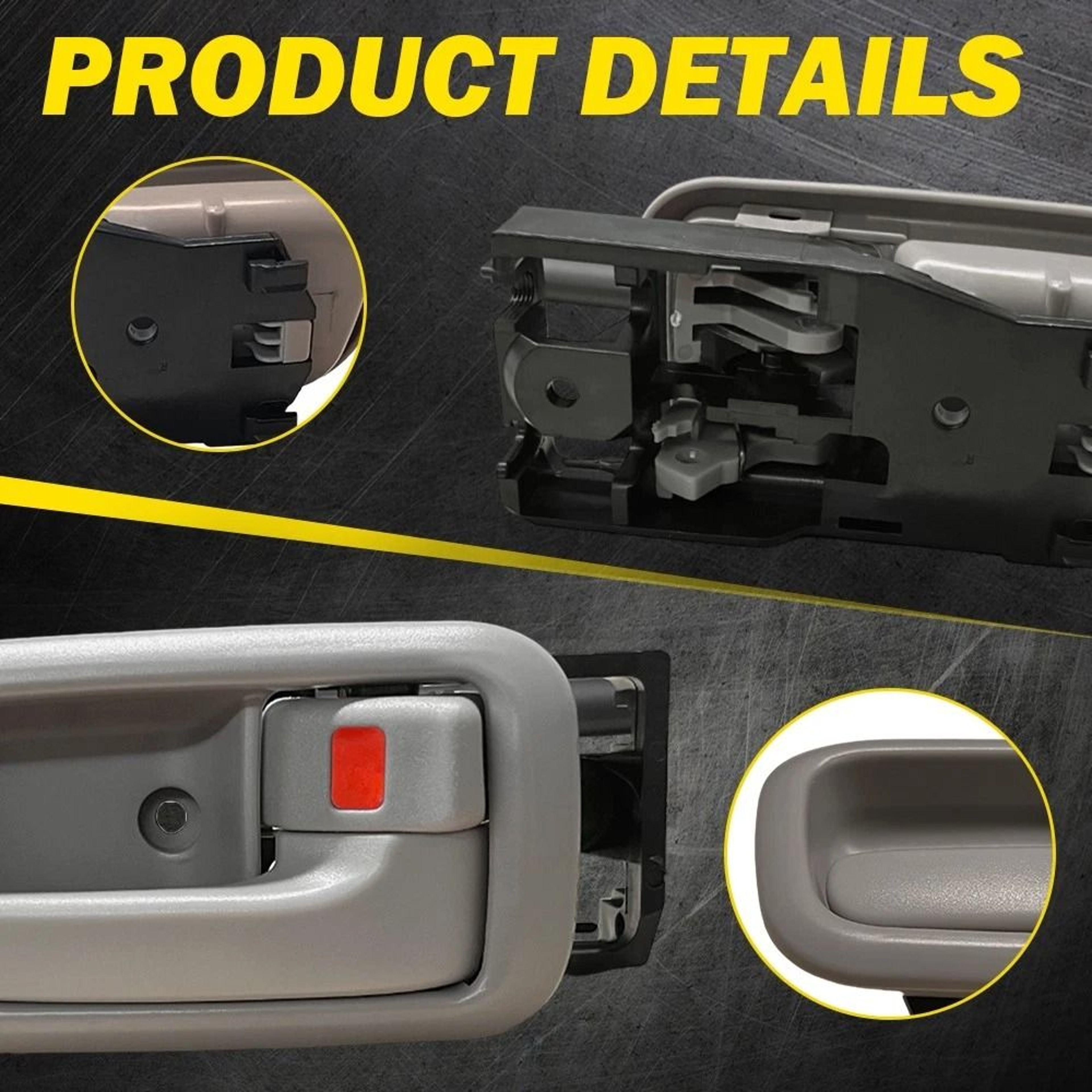 Toyota Tundra Inside Door Handle  Bezels Front LH RH Side Durable Beige ABS Fitment Parts 4