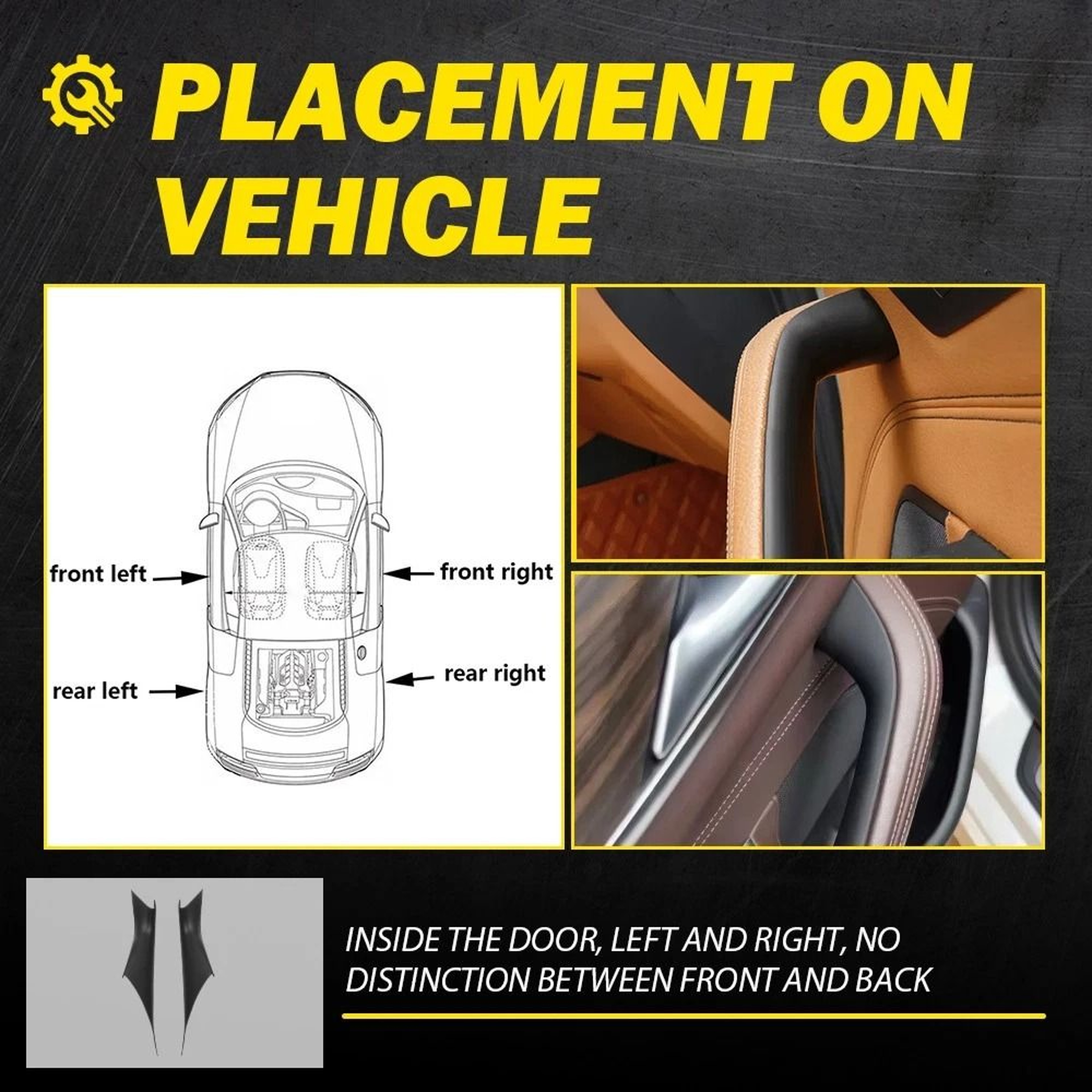 Interior Door Handle Pull Trim Cover Perfect Fitment Simple Installation For Vehicle Durability 5