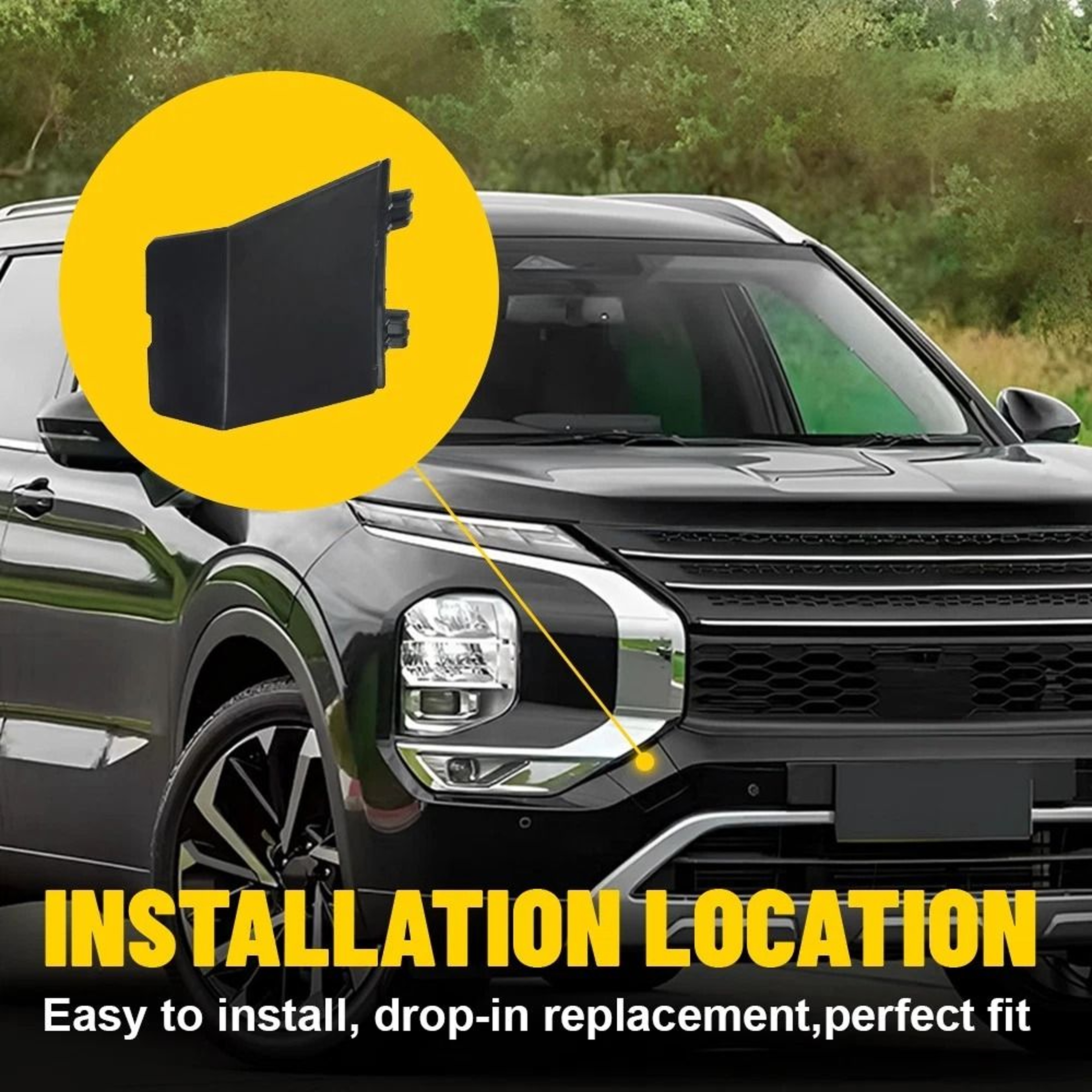 Front Bumper Tow Hook Eye Cover Cap Durable Construction Easy Installation Premium Replacement Brac