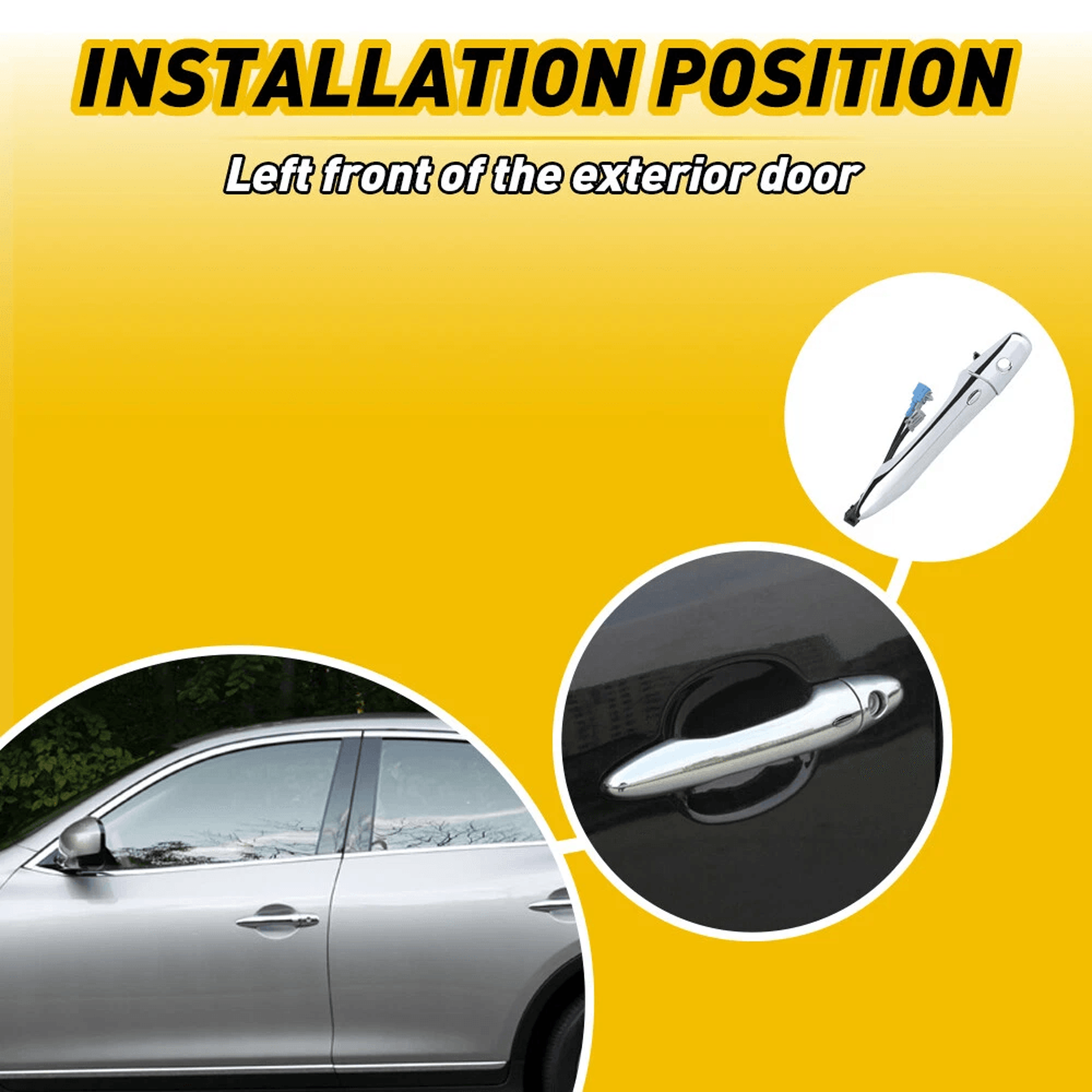 Chrome Front Driver Side Exterior Door Handle  Durable  Quality Assurance Replacement For Vehicle 2