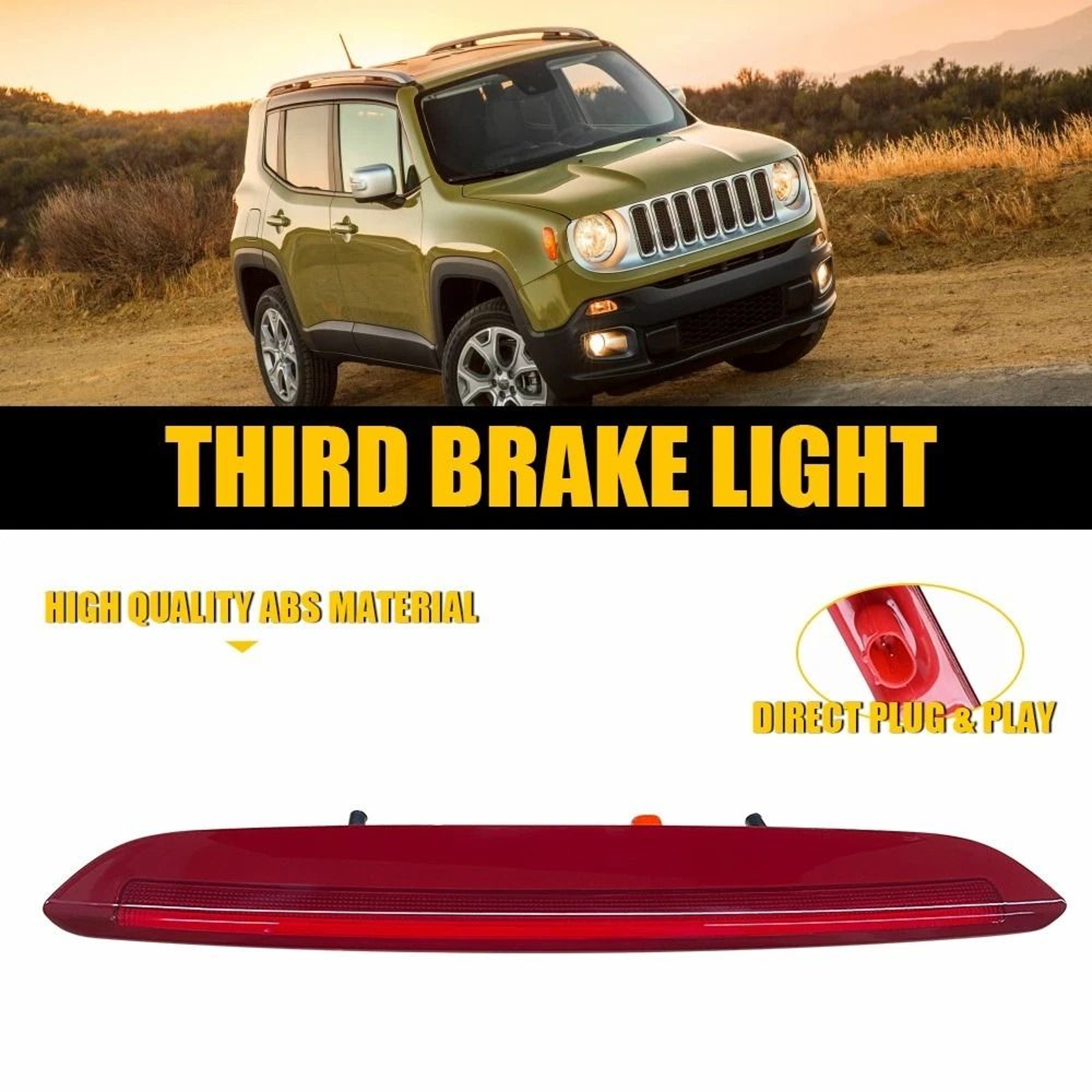Third Brake Light Lamp High Brightness LED Brake Stop Light Waterproof For Cars 9