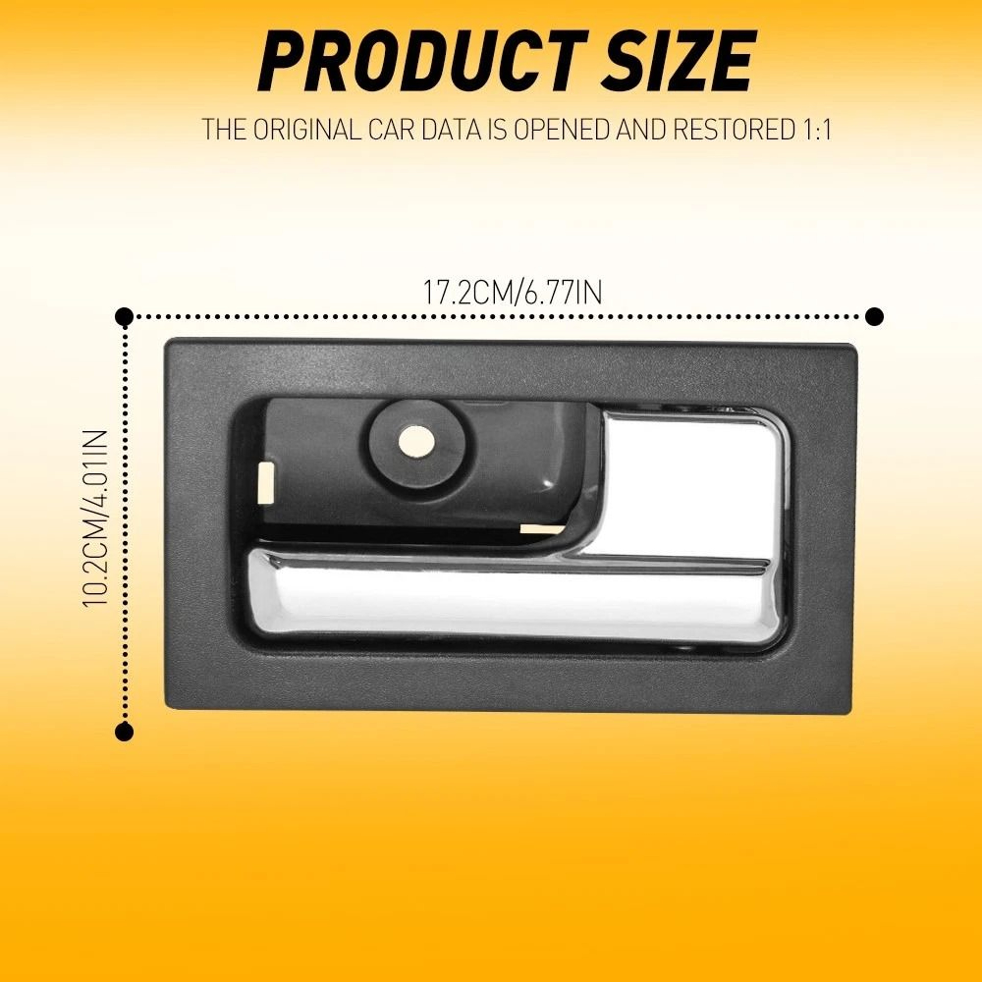 HighQuality Black Chrome Front  Rear Left  Right Interior Door Handle ABS Material Durable Perfect  3