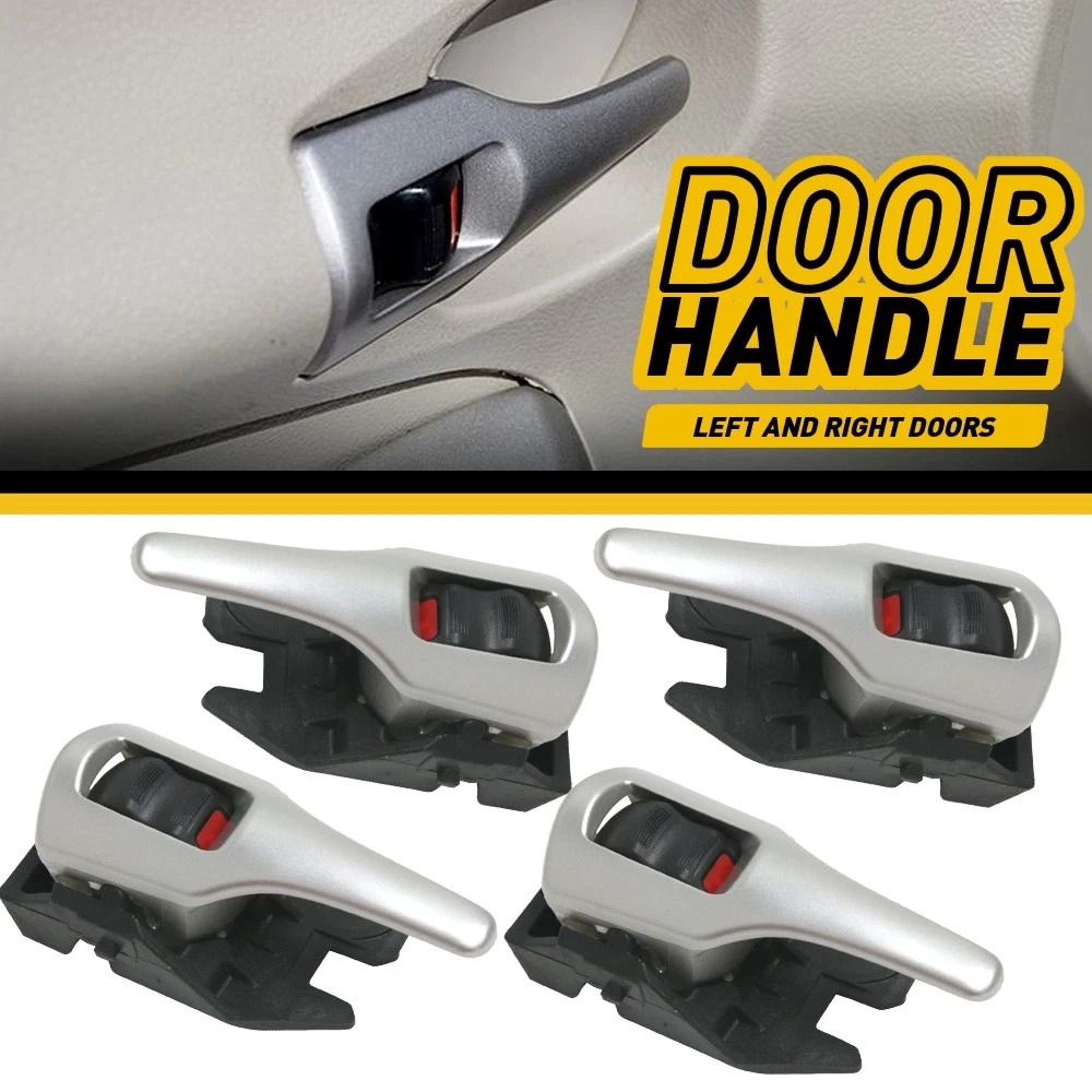 Front Rear LH RH Door Handle HighQuality Plastic Interior Inside Strict Quality Control Durable Fit 1