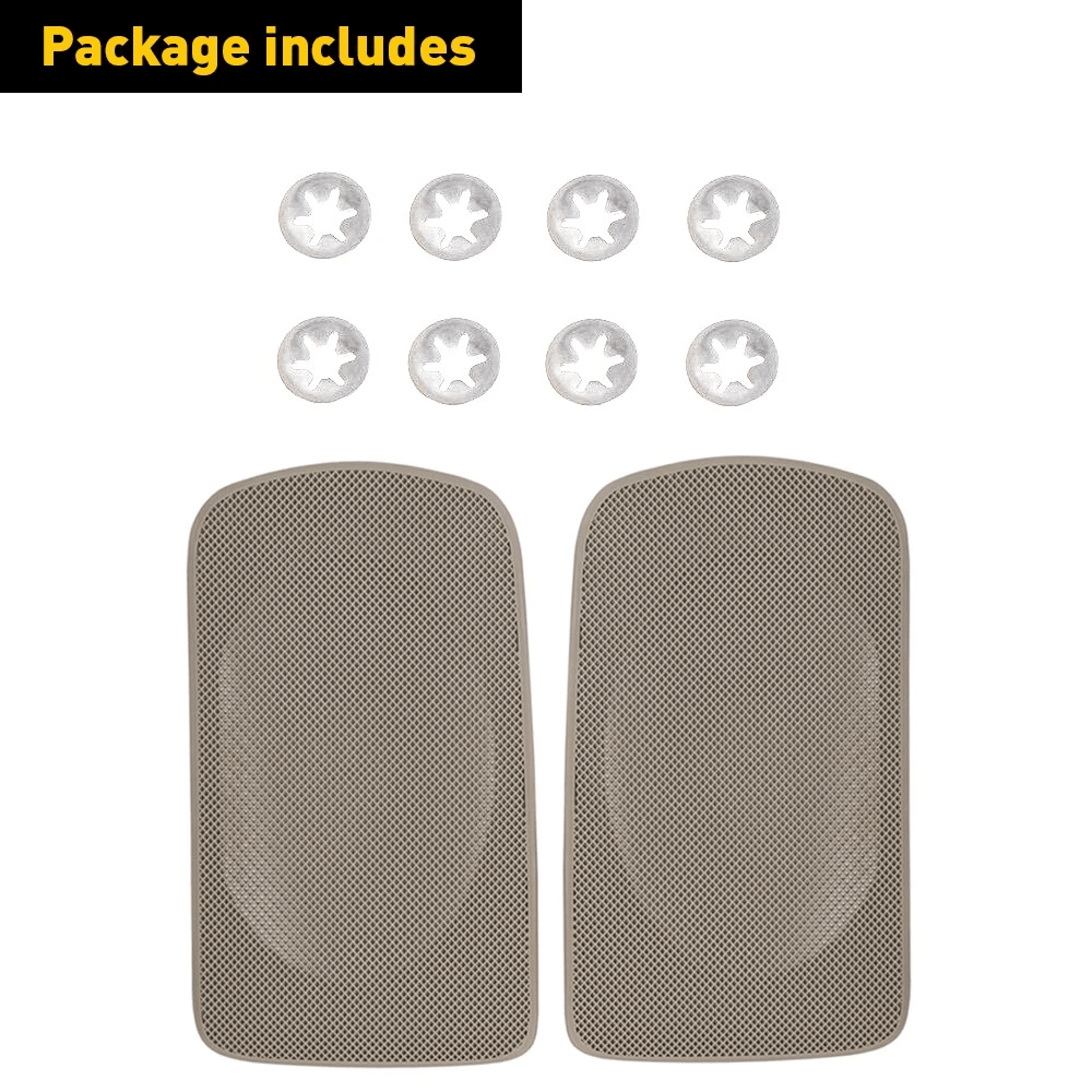 Tan Rear Speaker Grille Covers Set Superior ABS Plastic Stable Performance Simple Installation For  7