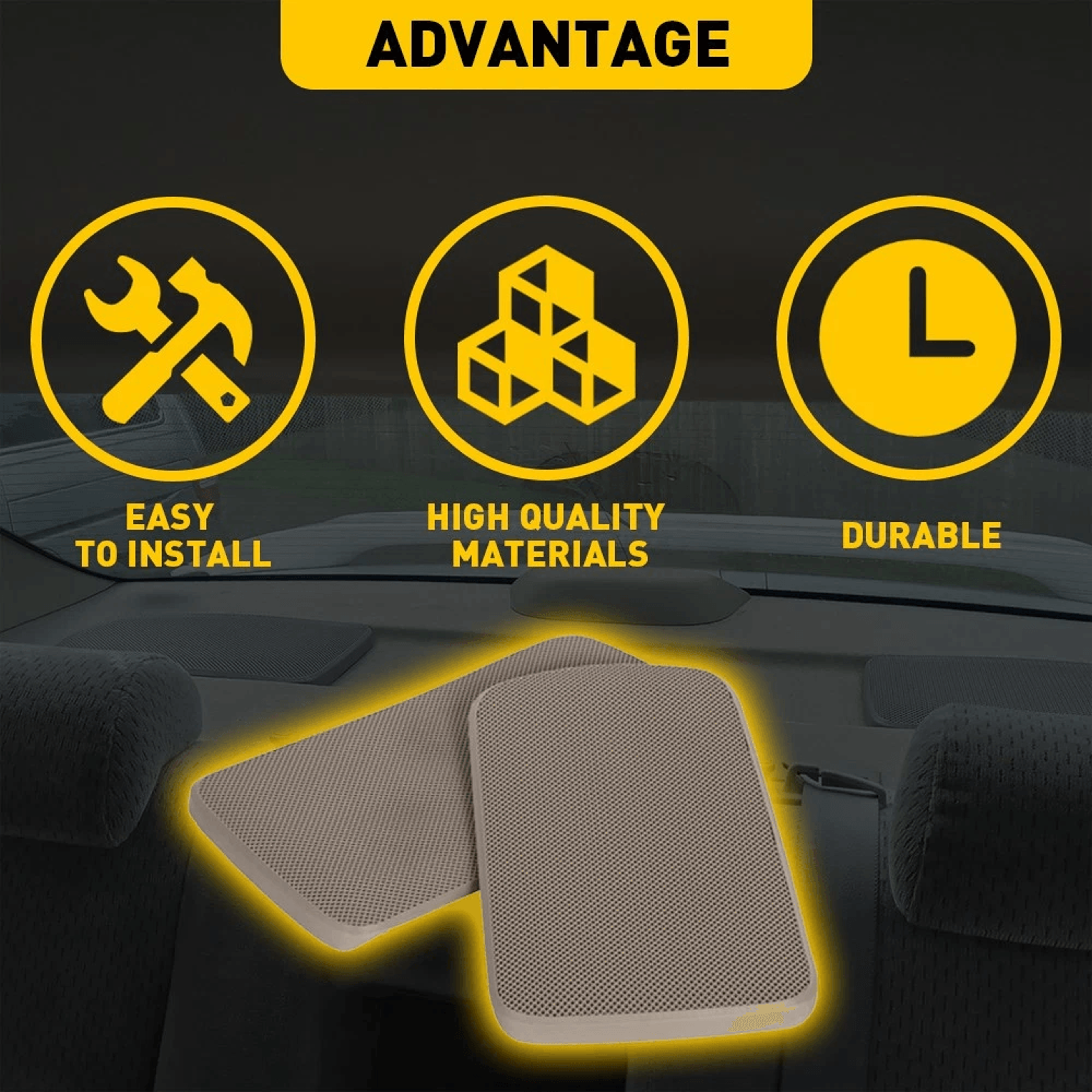 Tan Rear Speaker Grille Covers Set Superior ABS Plastic Stable Performance Simple Installation For  8