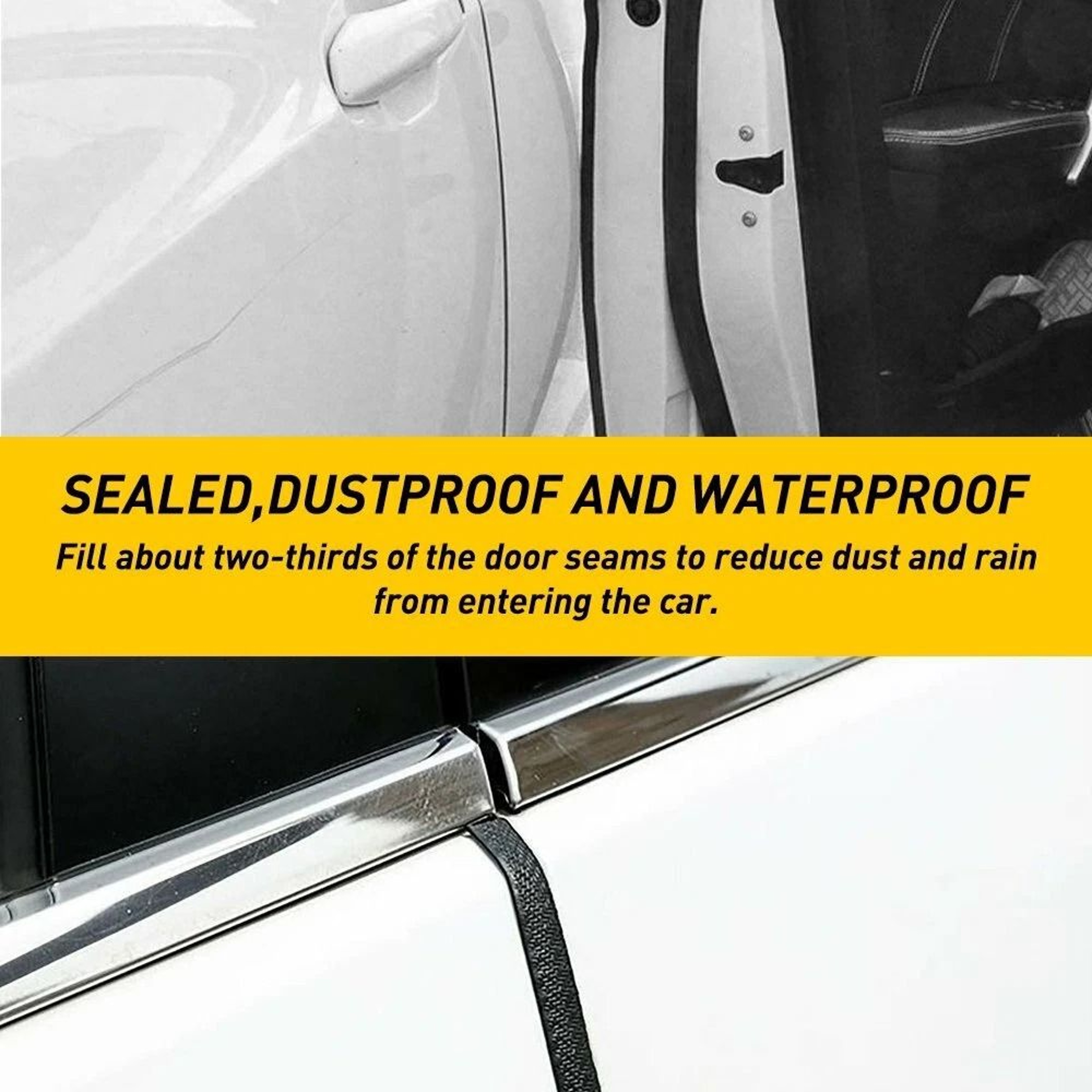 Black Rubber U Shape Seal Guard Car Door Edge Protector Trim Molding For Auto Easy Install  No Pain 10