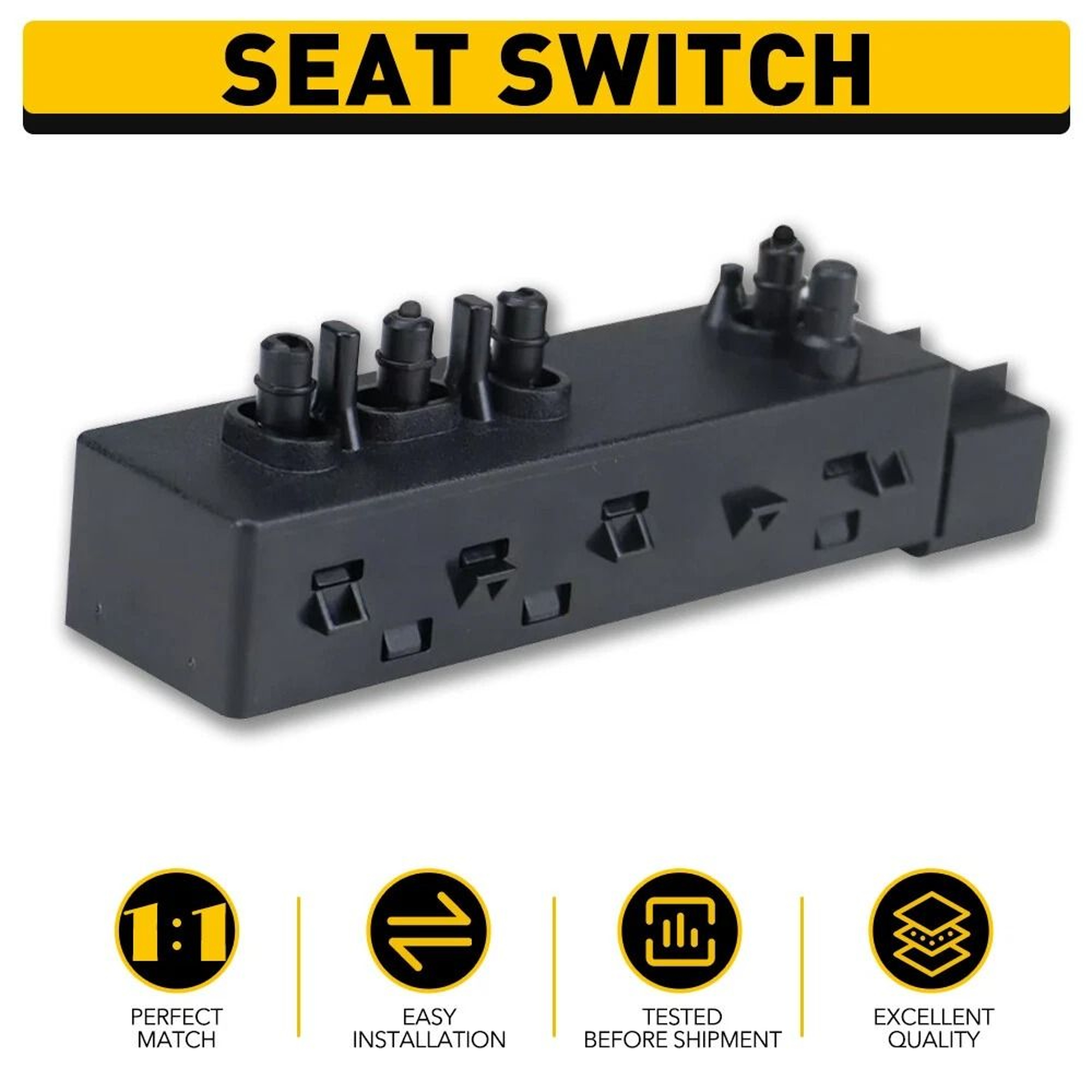 Power Seat Switch Driver Side Black Replacement For Units PlugandPlay Longlasting Quality 11