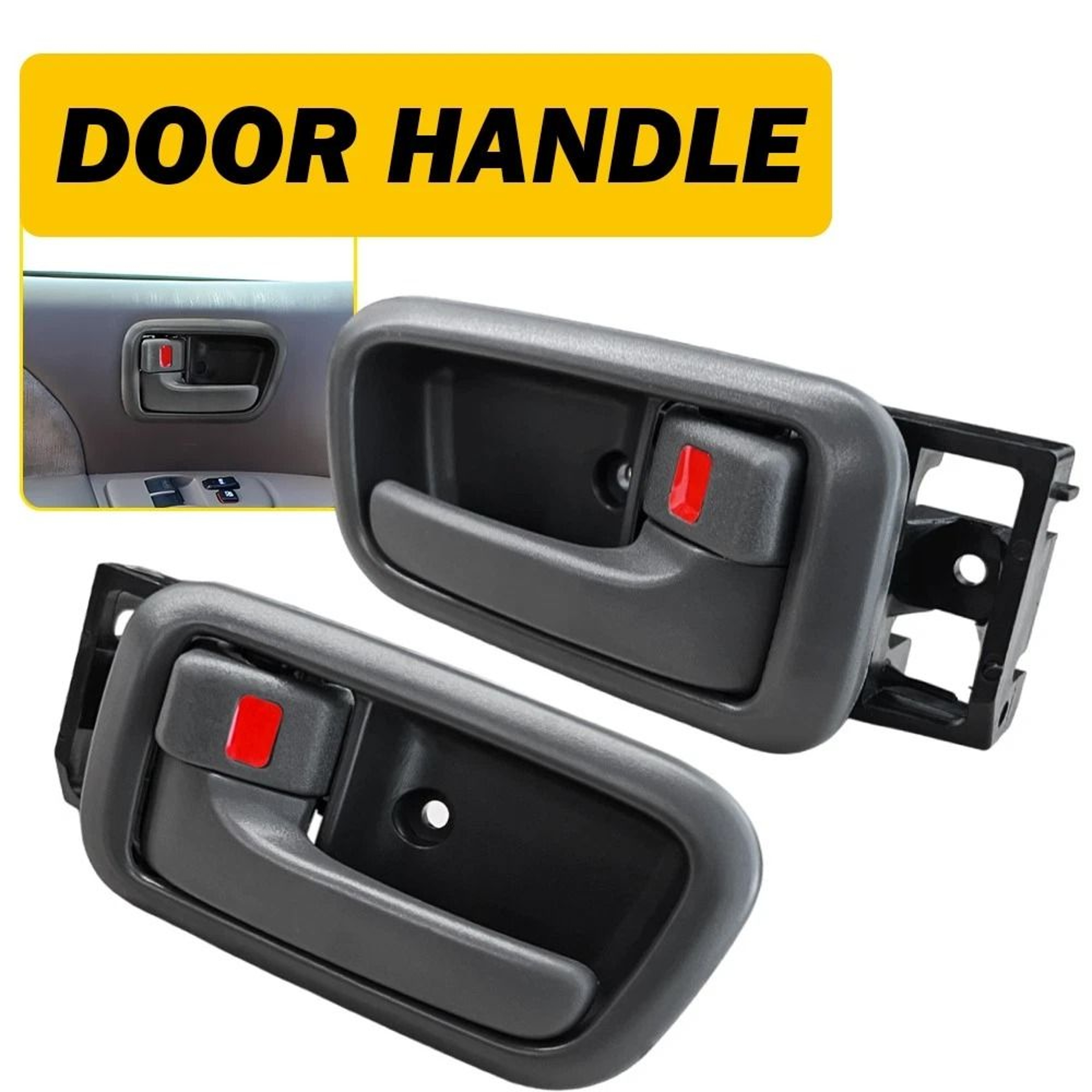 Durable Gray Interior Door Handle Bezel Front Left Right Easy Installation HighQuality Replacement