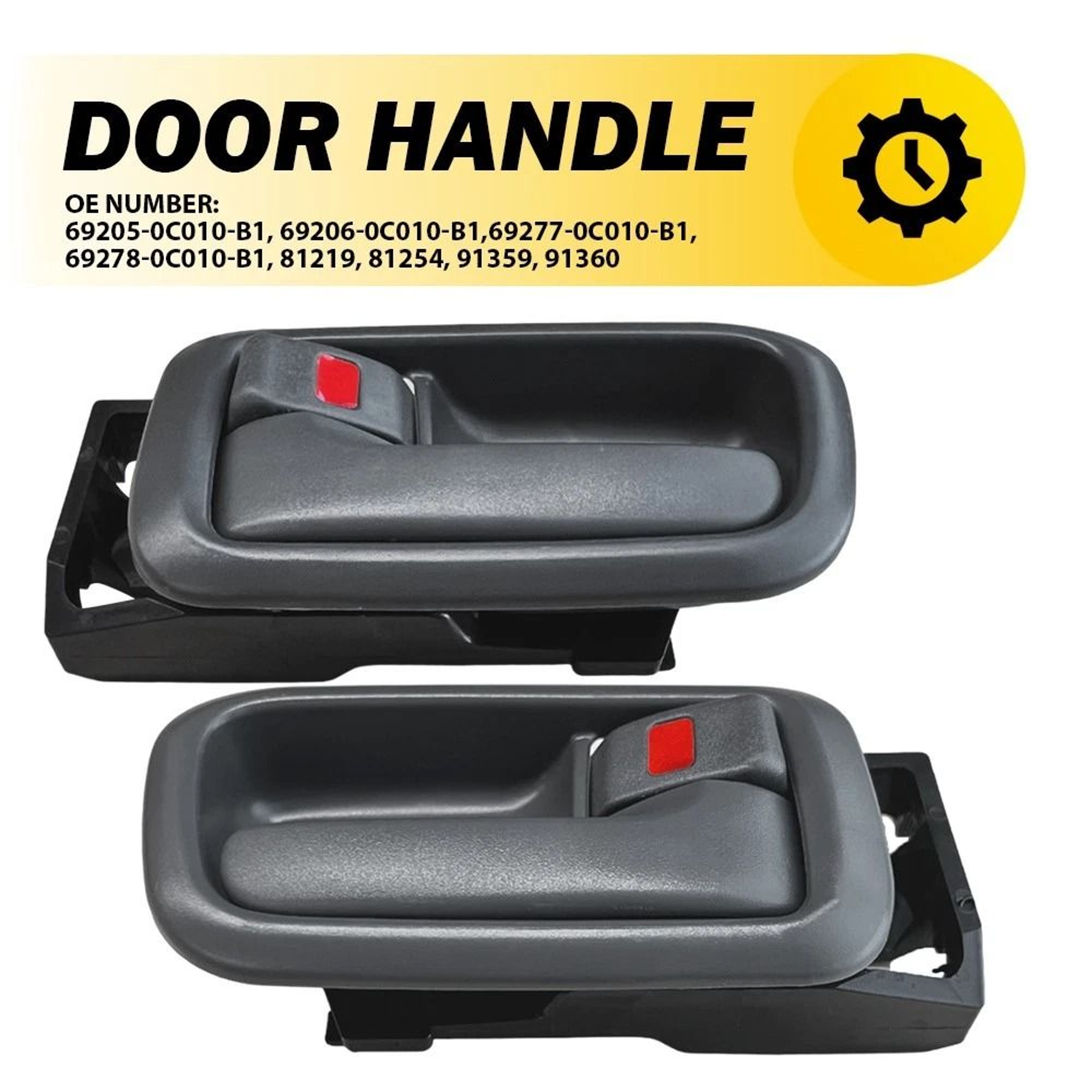 Durable Gray Interior Door Handle Bezel Front Left Right Easy Installation HighQuality Replacement