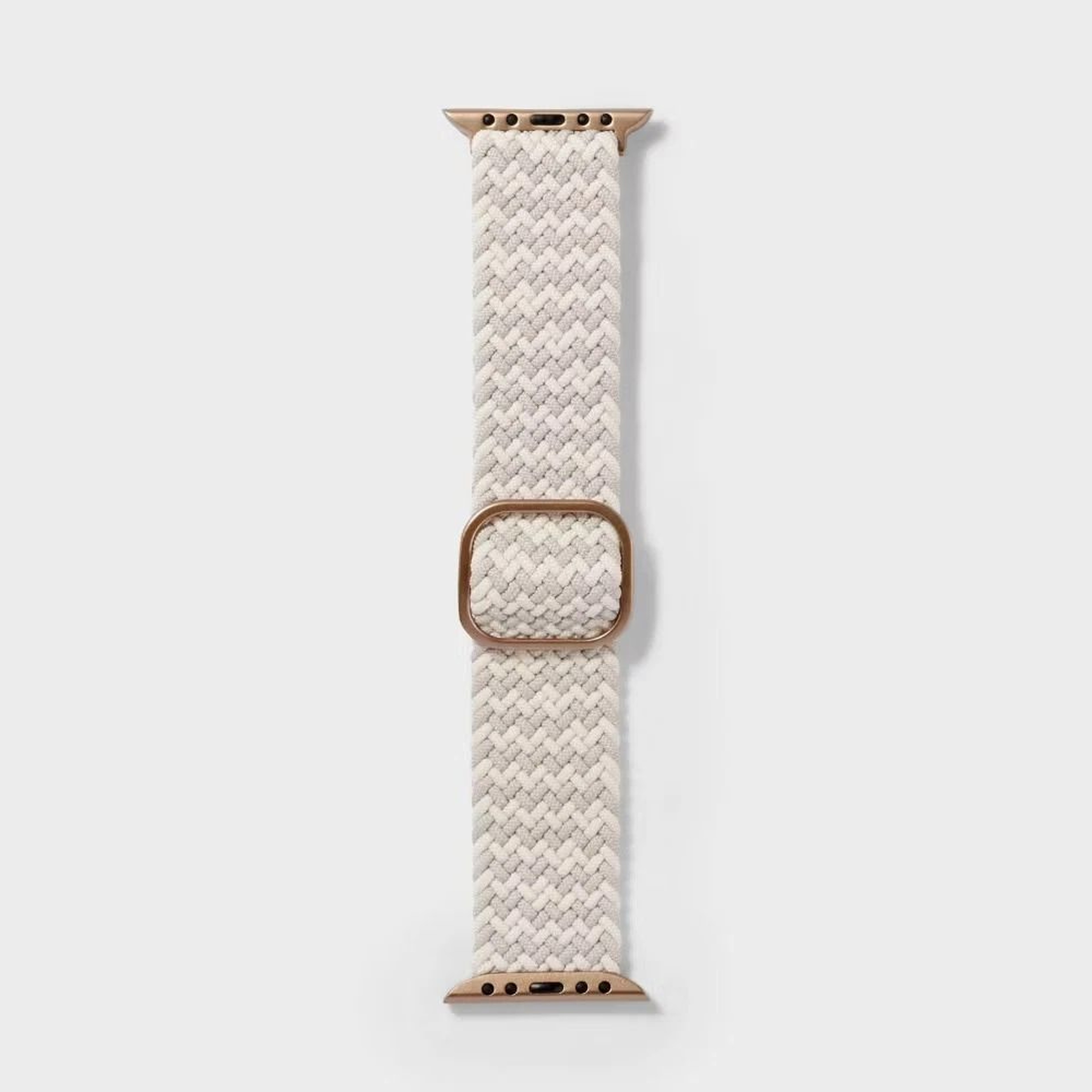 Stylish Watch Knit Band  Heyday Stone White Soft Lightweight Recycled Polyester Gold Adjustable 2
