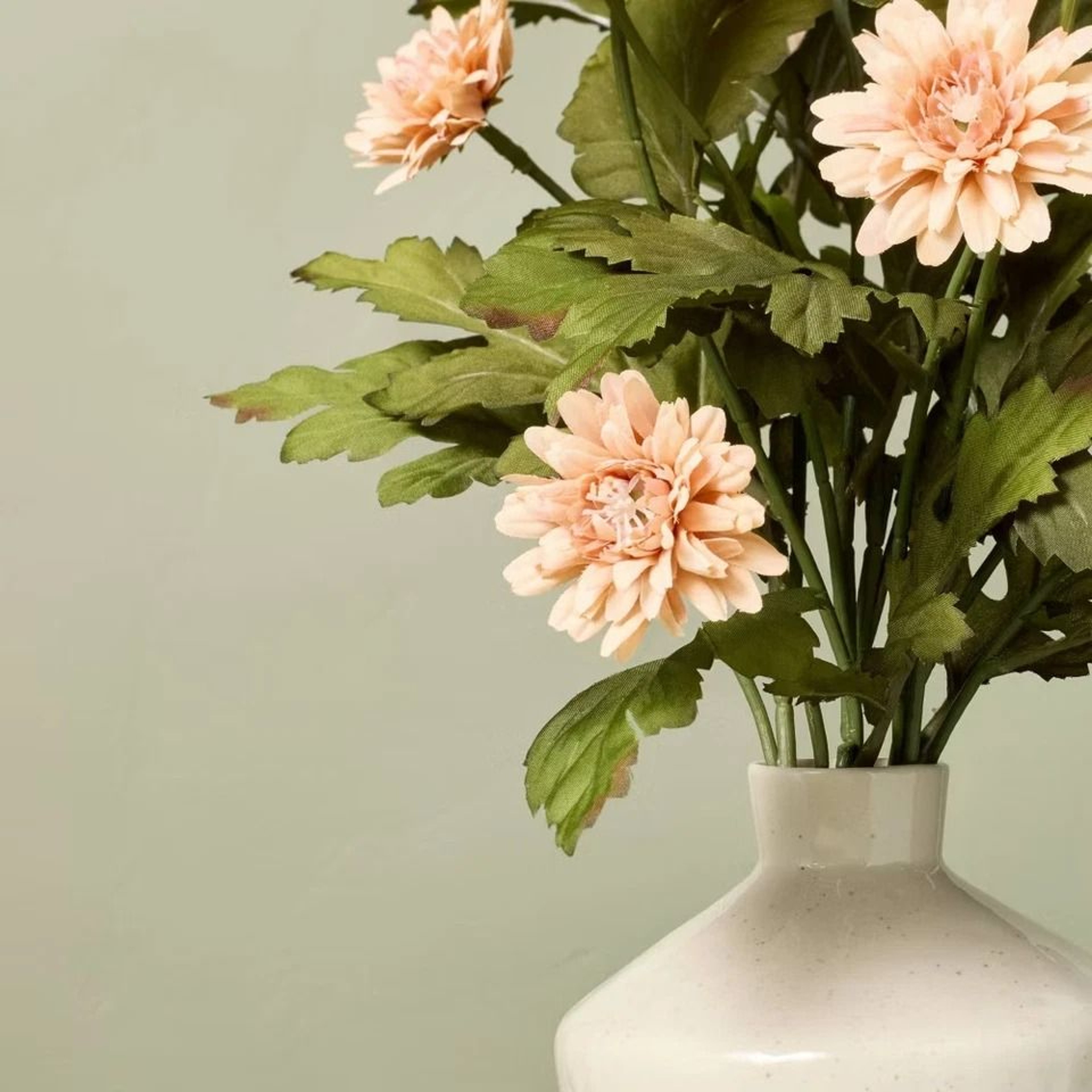 Hearth  Hand Orange Daisy Flower Arrangement Artificial Floral Decor Ceramic Container Perfect For  1
