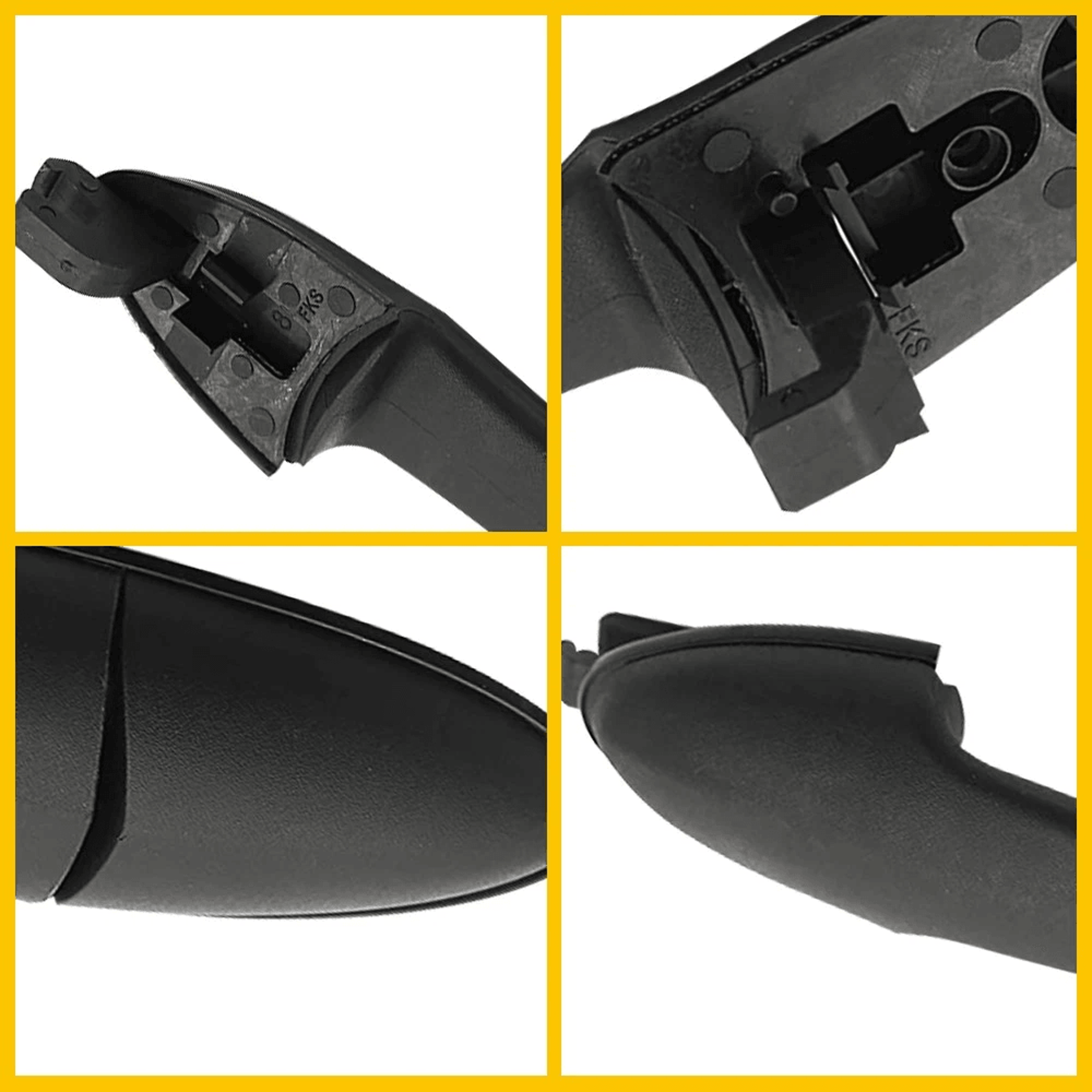 Outer Black Door Handle For Rear LeftRight HighQuality Plastic Perfect Fit Durable Quality Control  3