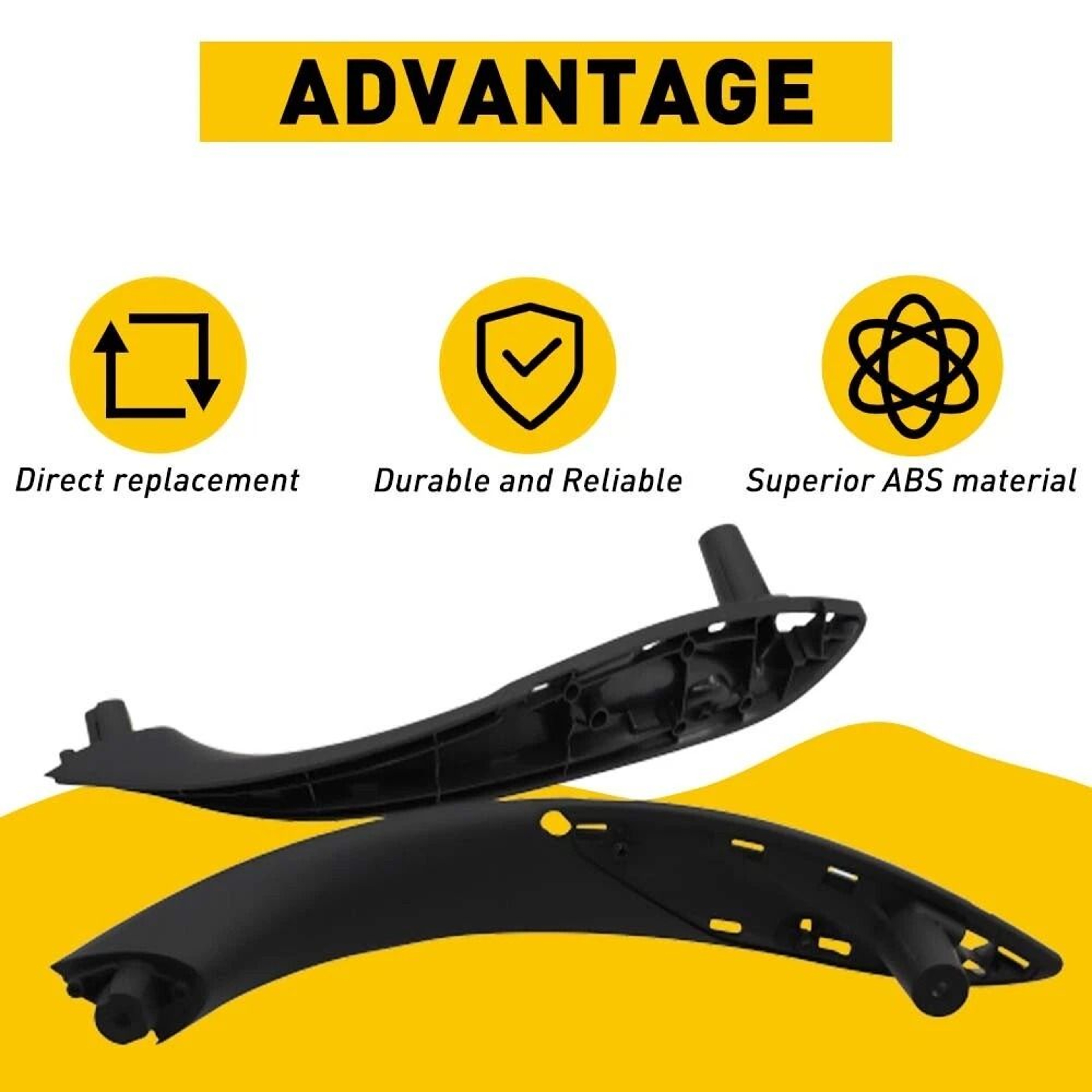 Front Left  Right Door Pull Handle Interior Trim Cover Durable Material Perfect Replacement For Veh 2