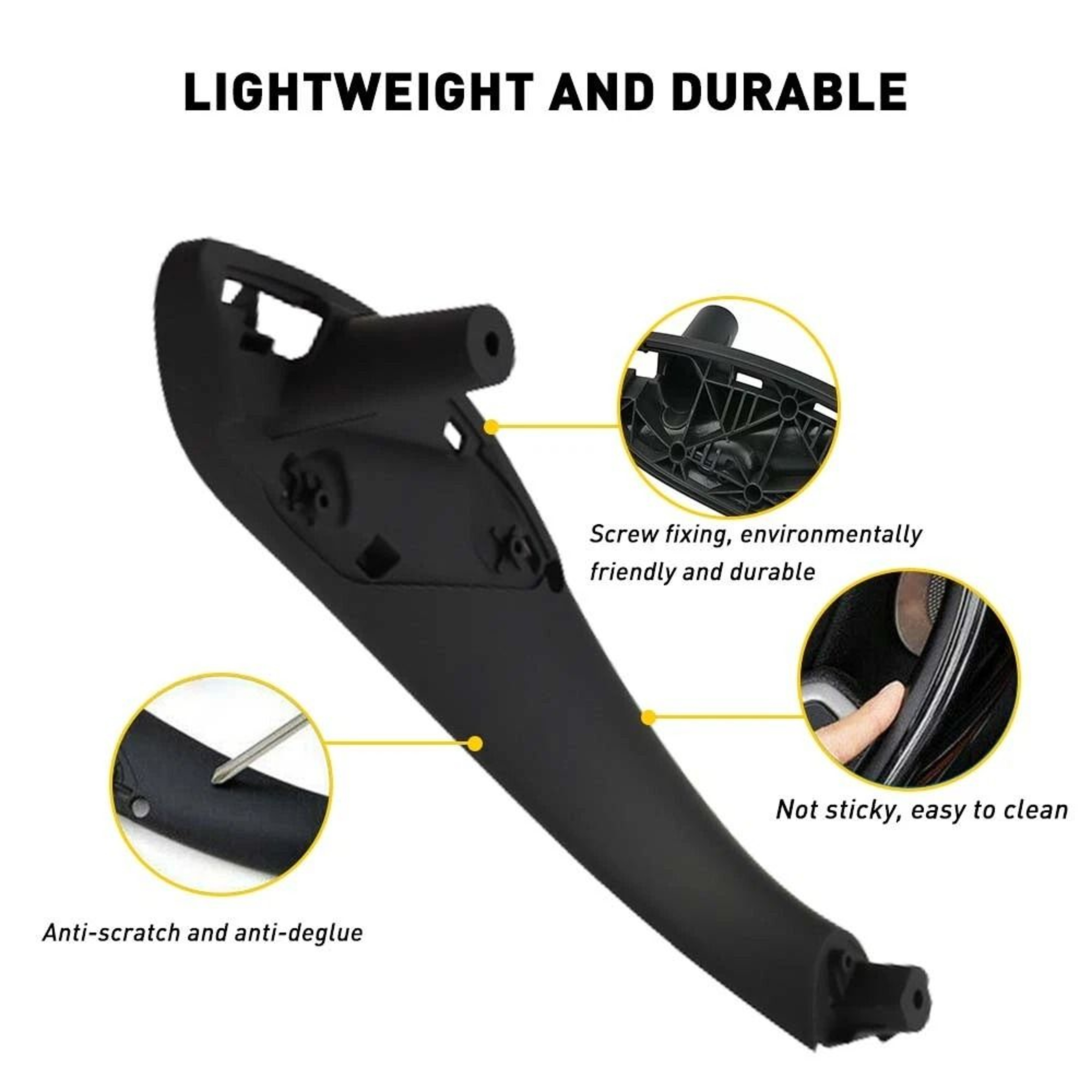 Front Left  Right Door Pull Handle Interior Trim Cover Durable Material Perfect Replacement For Veh 7