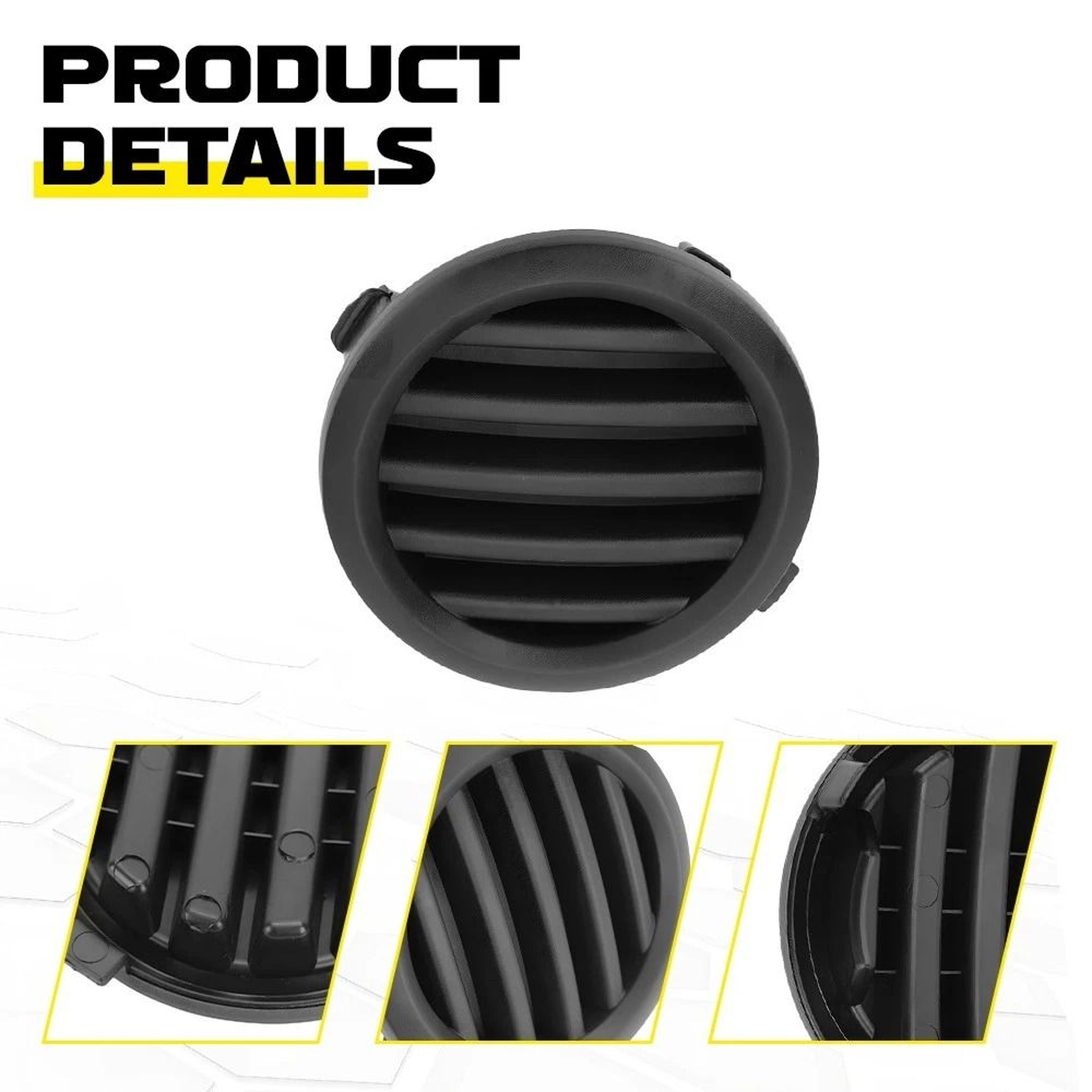 Front Left Fog Light Cover Bezel Modern Look Durable ABS Easy To Install ImpactResistant For Car Fo 5