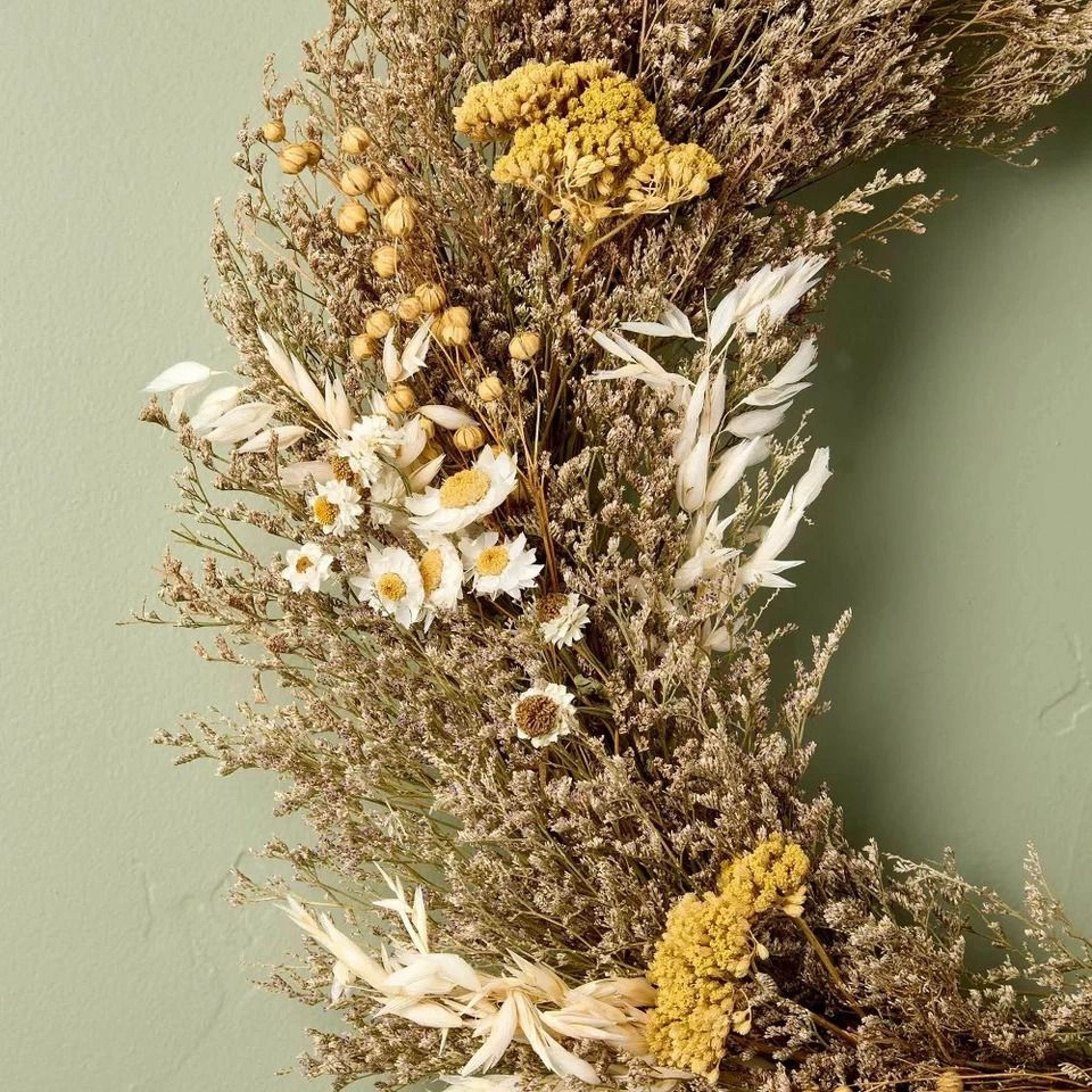 Hearth  Hand With Magnolia Preserved Spring Grass Wreath  Natural Dried Flowers And Grass For Door 1