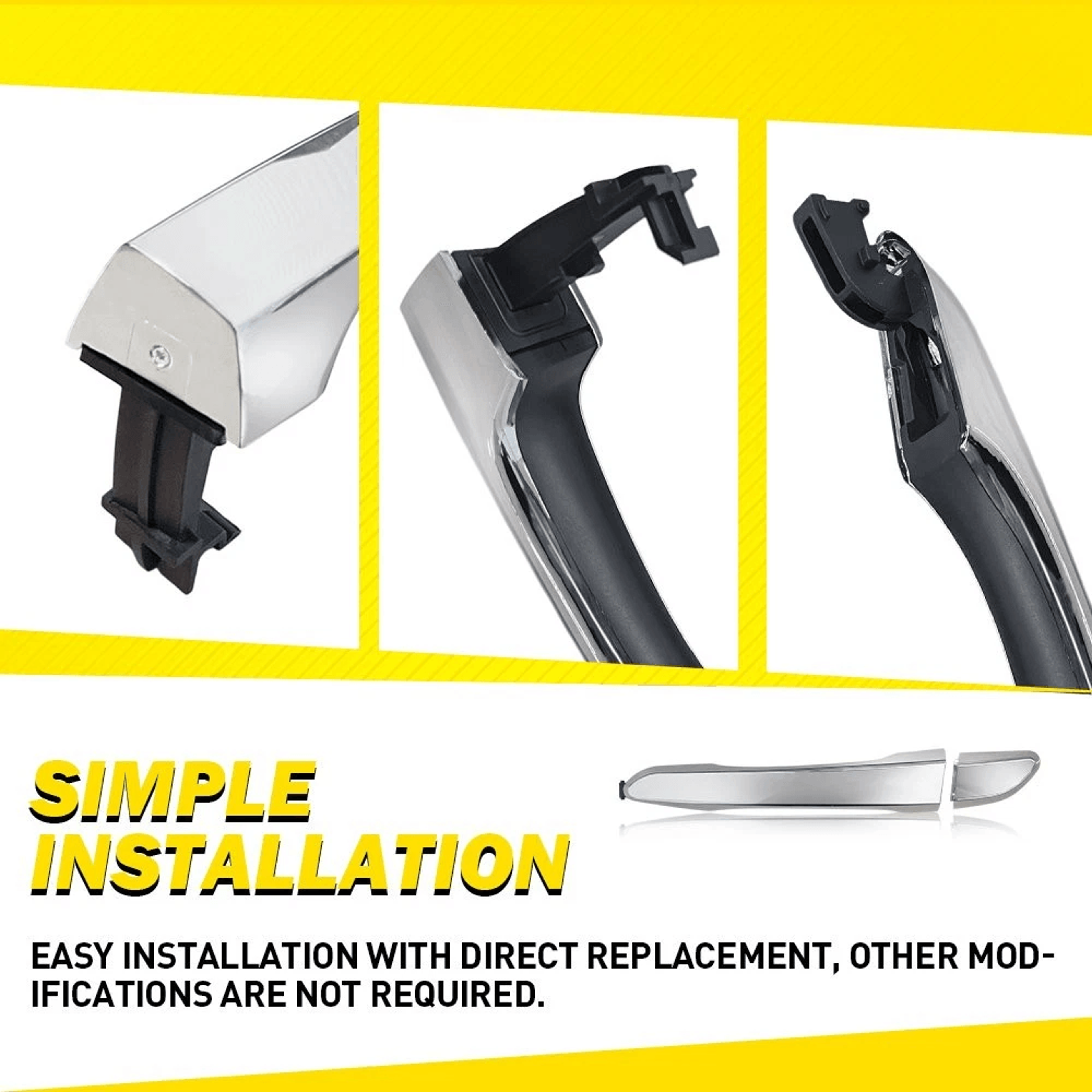 Front Rear Right Exterior Door Handles HighQuality Side Hand Durable Simple Installation Perfect Fi 4