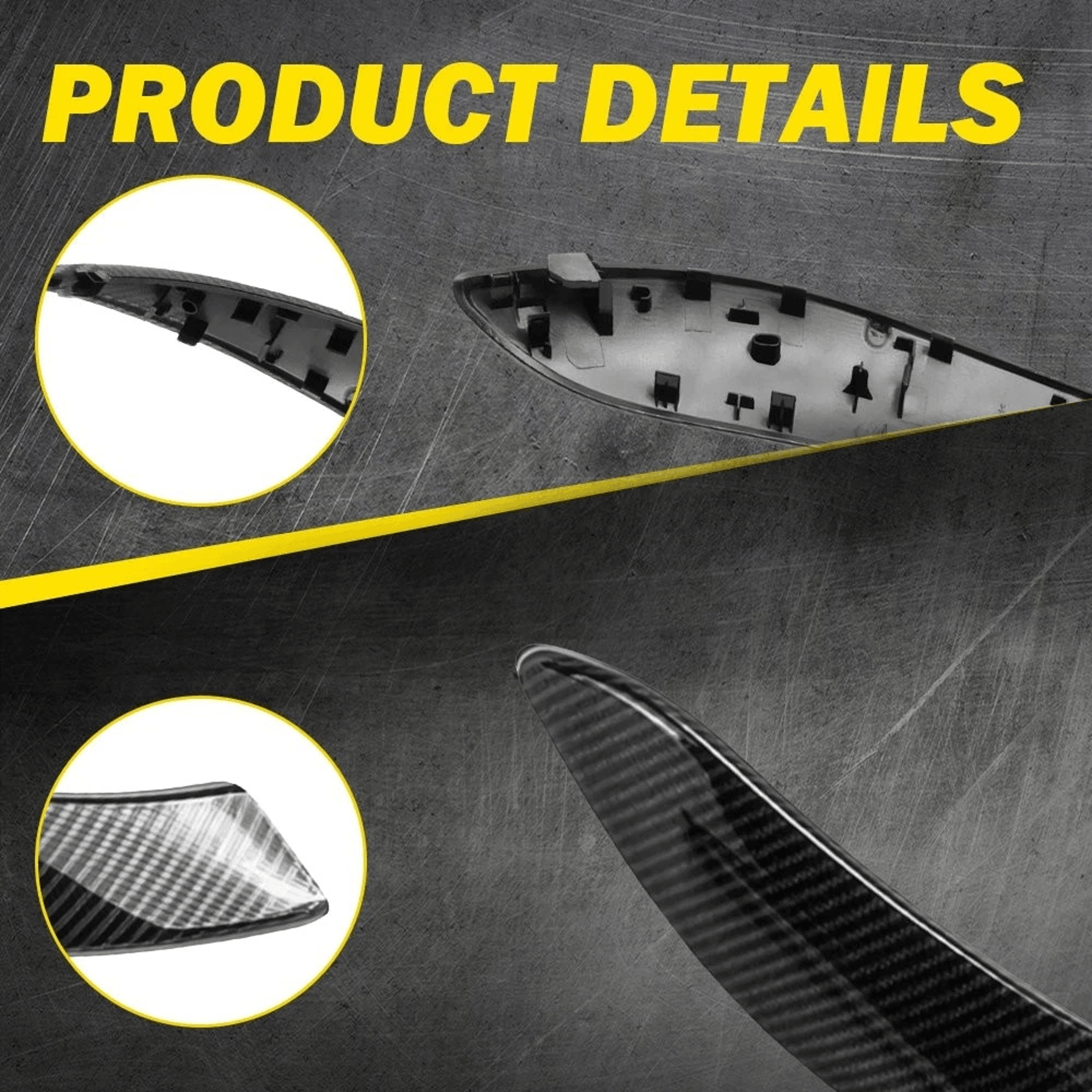 Carbon Fiber Door Handle Trim HighQuality TapeFree Installation Strict Quality Control 4