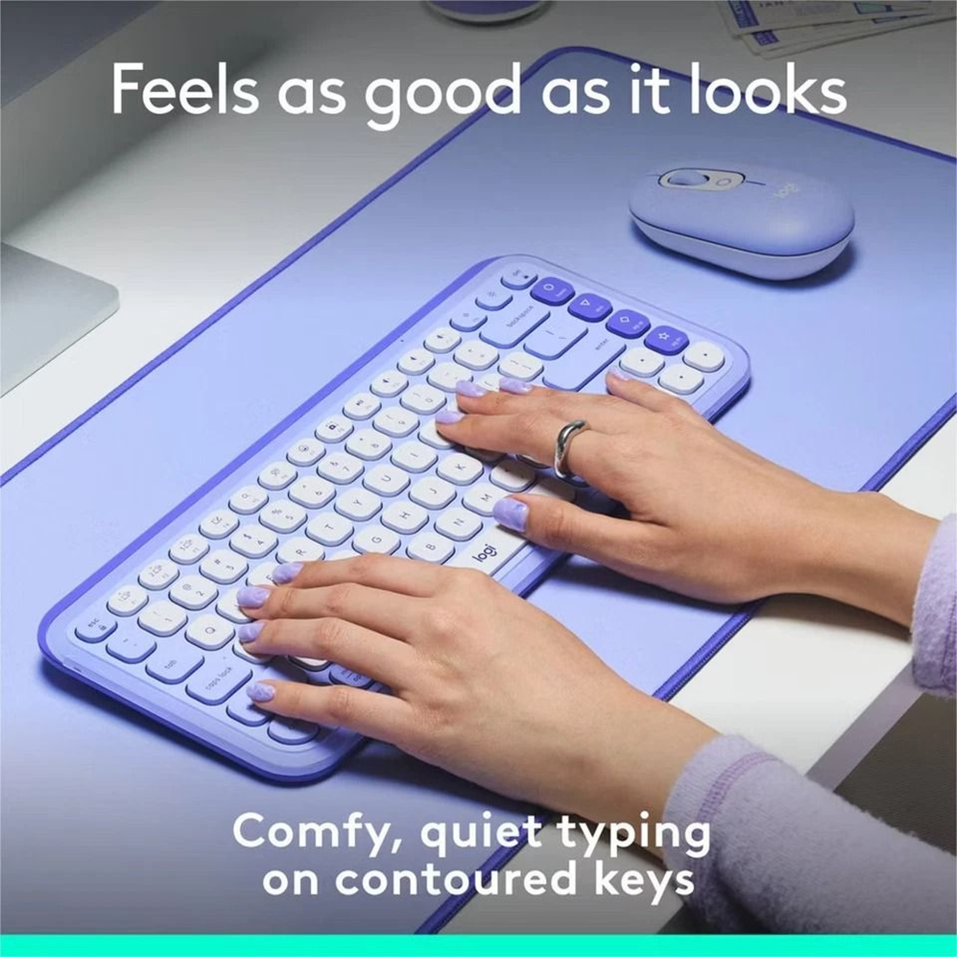 POP Icon Keys Wireless Bluetooth Keyboard Comfortable Typing Compatible With Laptop 2