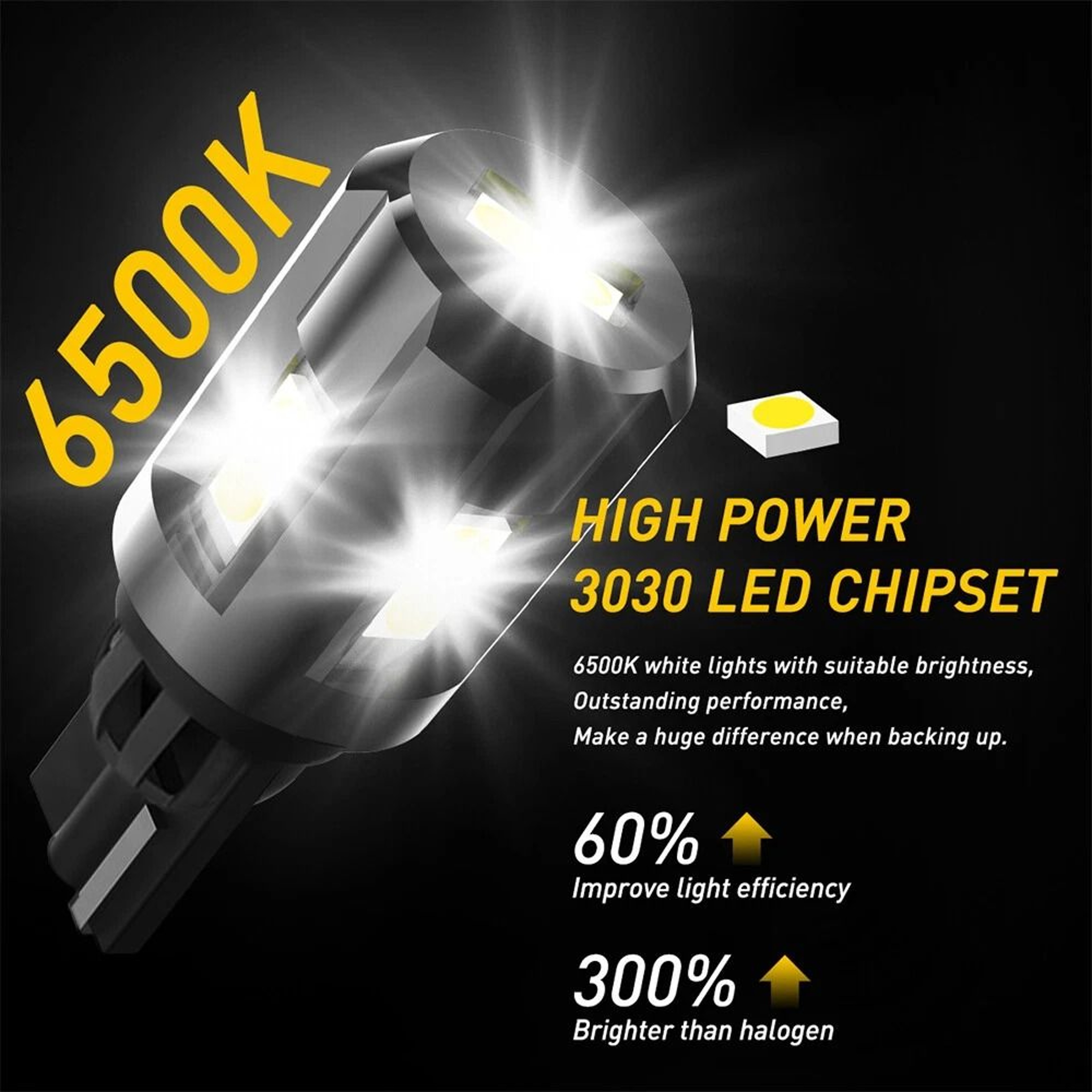 LED Reverse Backup Bulb High Lumen White For Backup Light 1