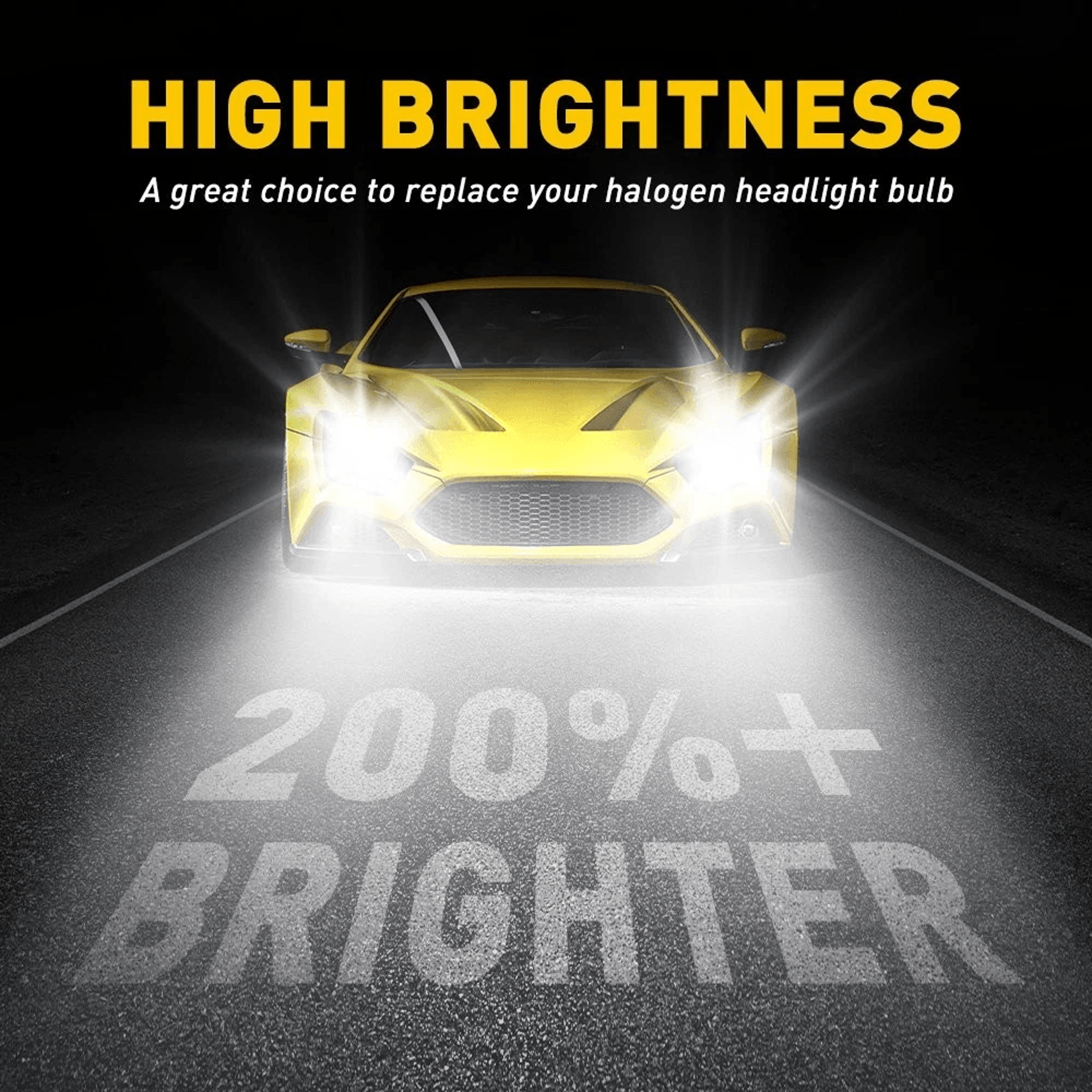 Super Bright LED Headlight Kit Low Beam Bulb White Waterproof  Weatherproof For Harsh Conditions 1