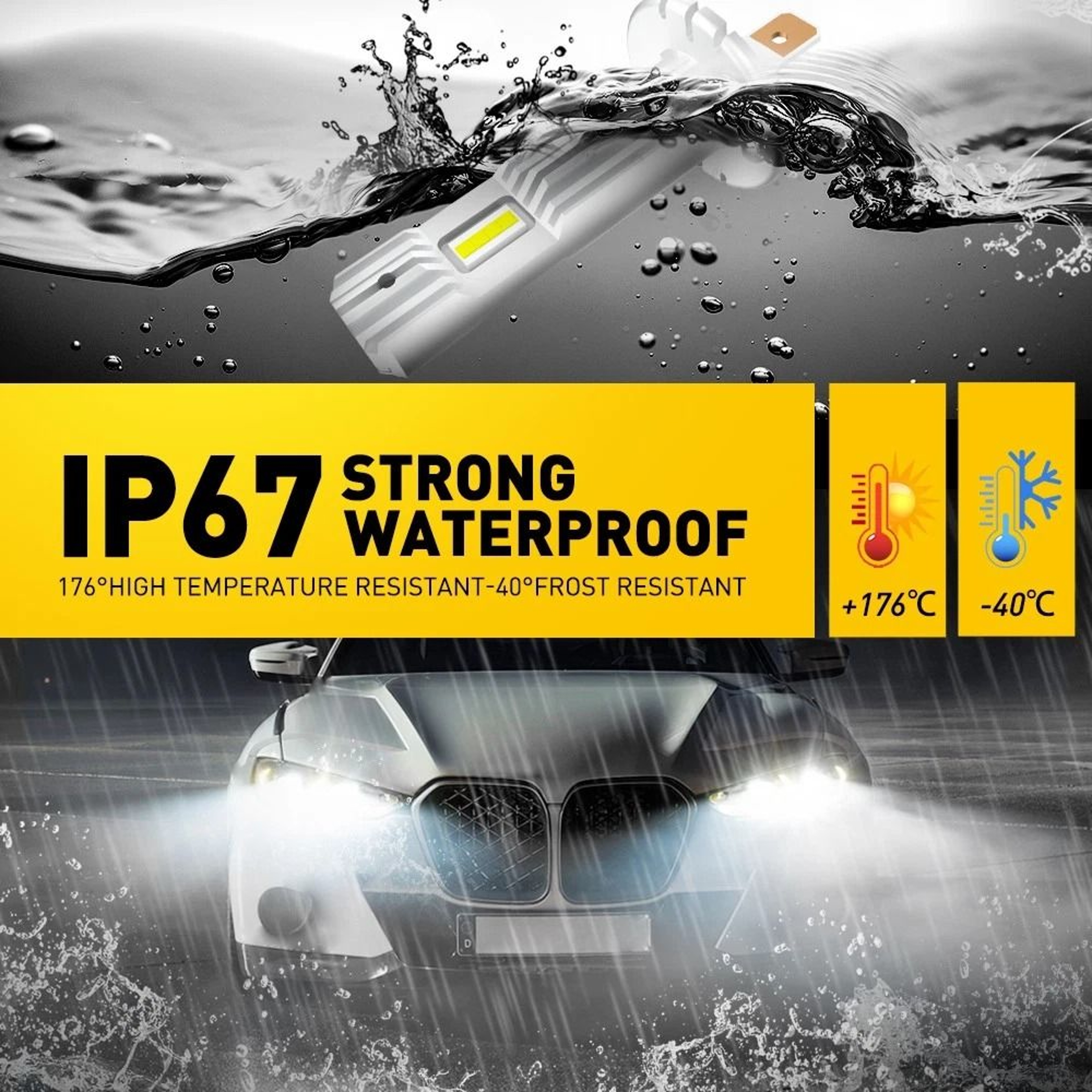 LED Headlight Bulb Kit Super Bright White High Beam More Brightness Long Life Easy Installation Ene 4