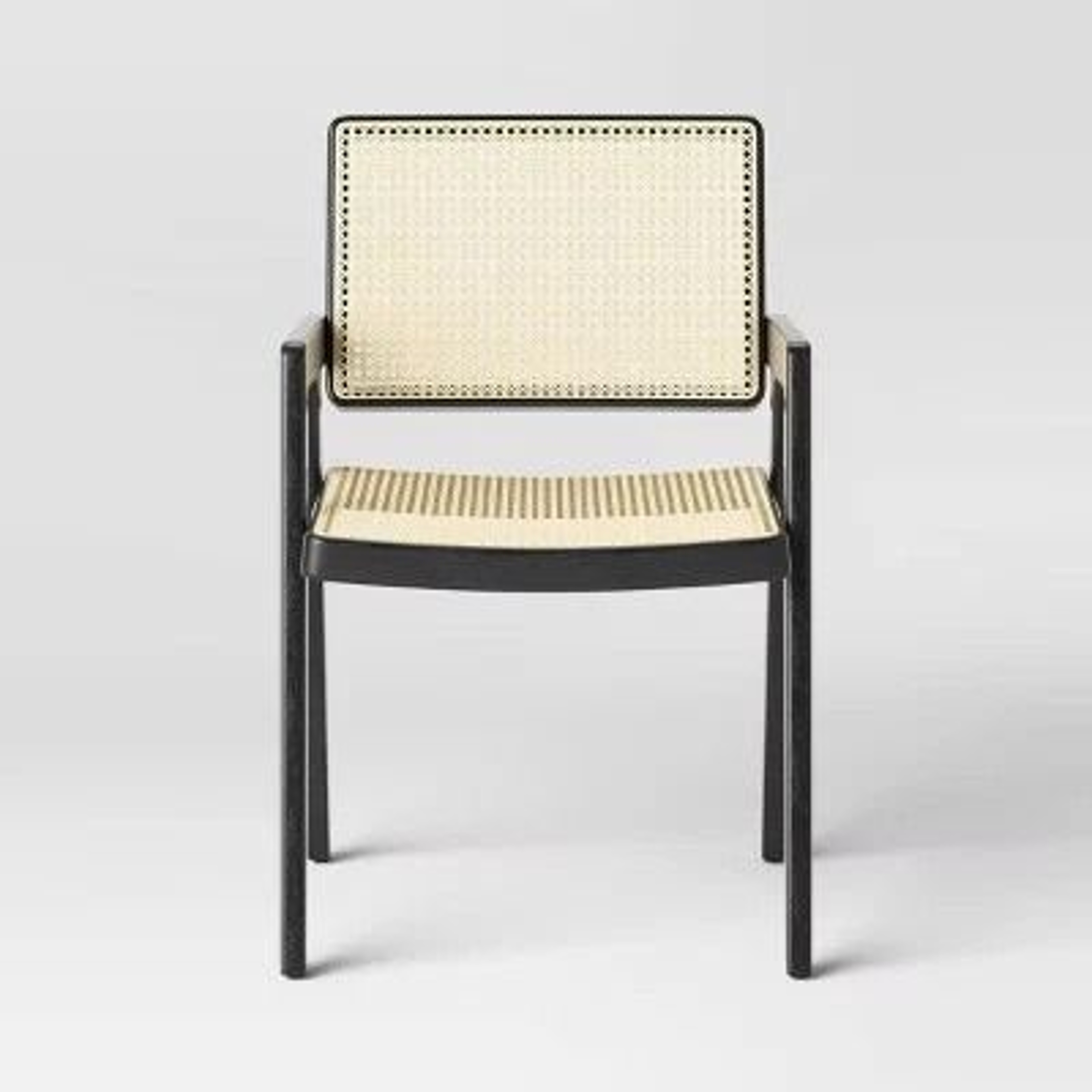 Threshold Wood Framed Woven Panel Dining Chair Black  Elegant And Comfortable Dining Chair With Arm 2