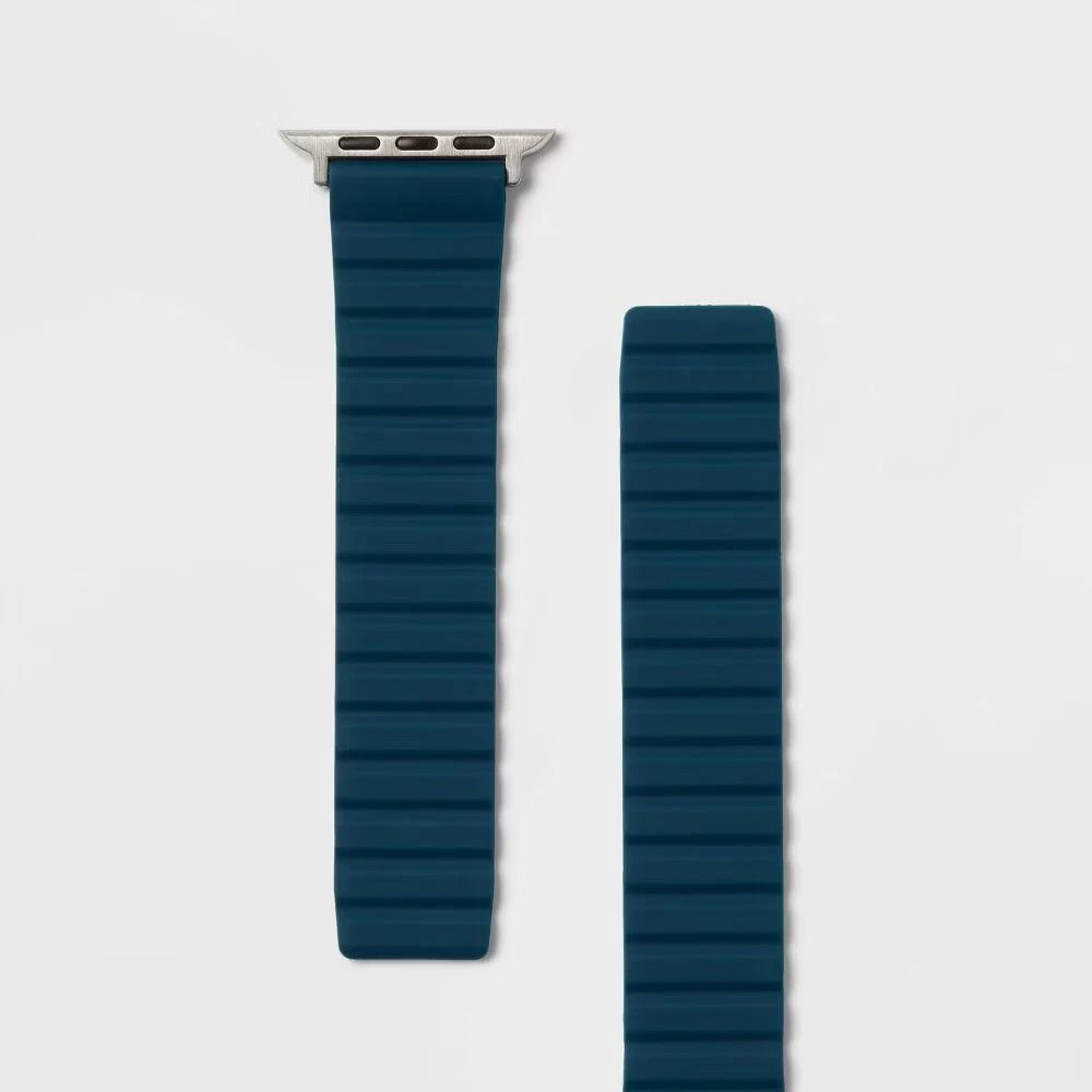Magnetic Watch Silicone Band  Dark Teal Durable Flexible Silicone Strap Secure Fit 0