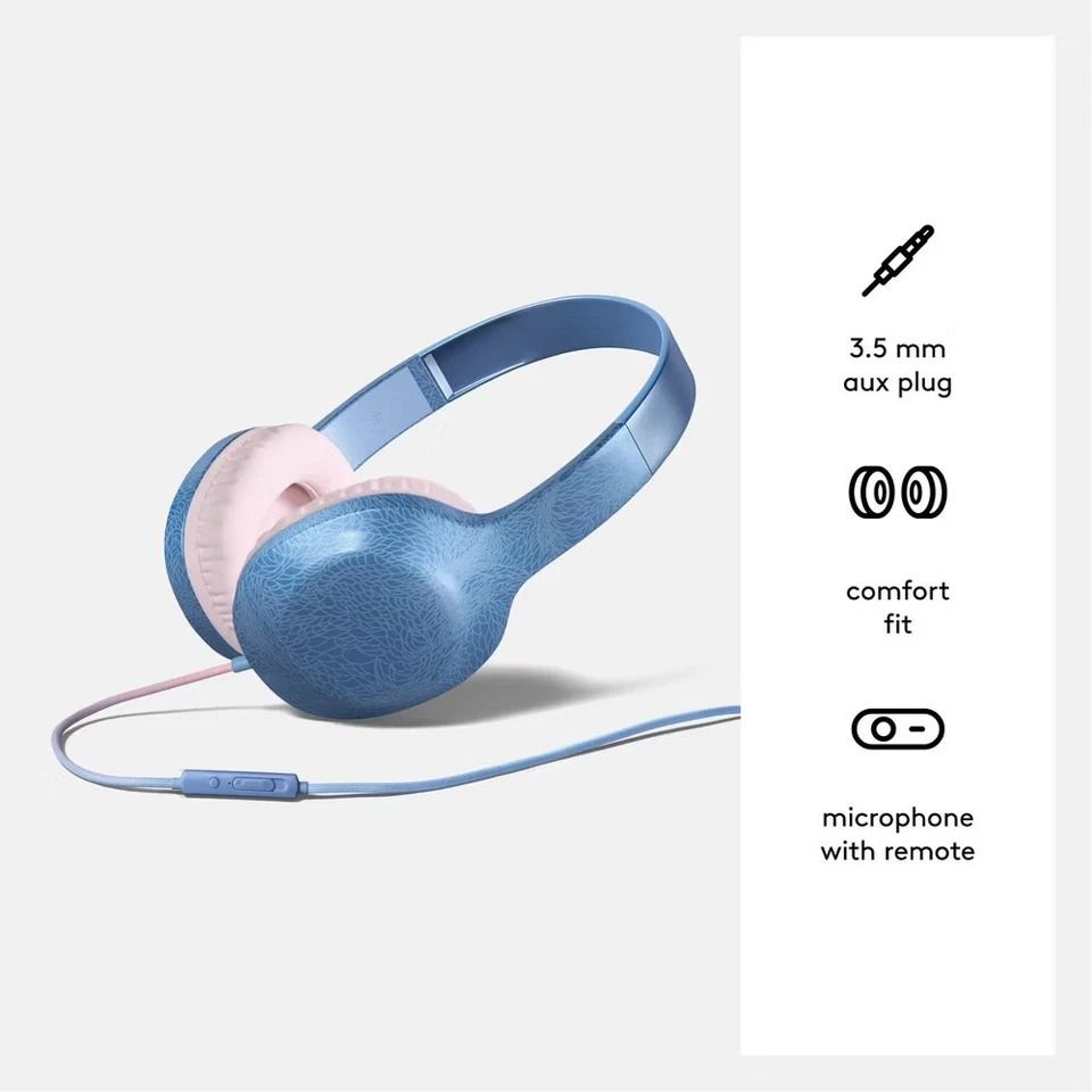 Wired OverEar Headphones BuiltIn Microphone Foam Cushions For Comfort HighQuality Sound 4