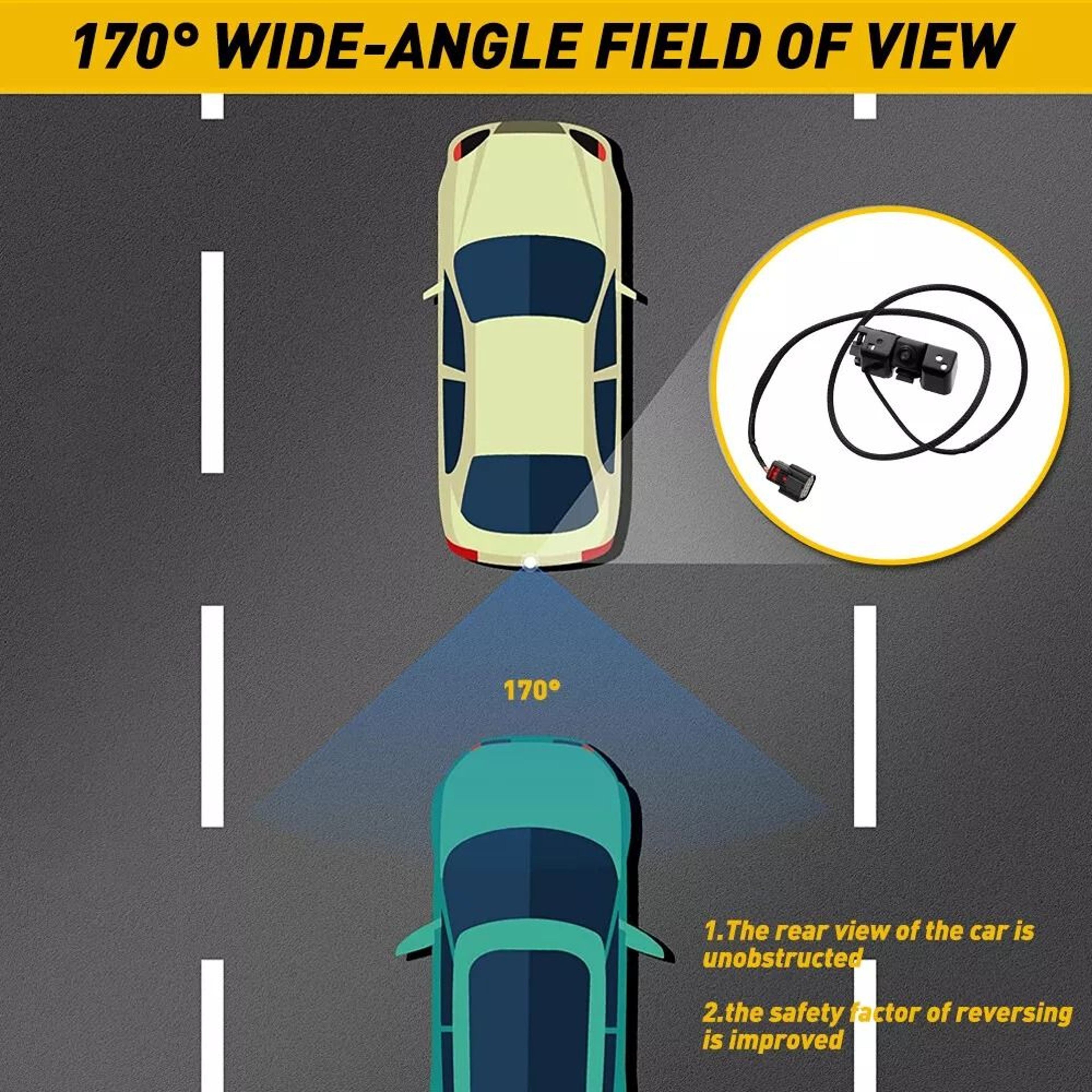 Backup Camera For Tailgate Rear View HighDefinition Waterproof WideAngle Lens Easy Installation 7