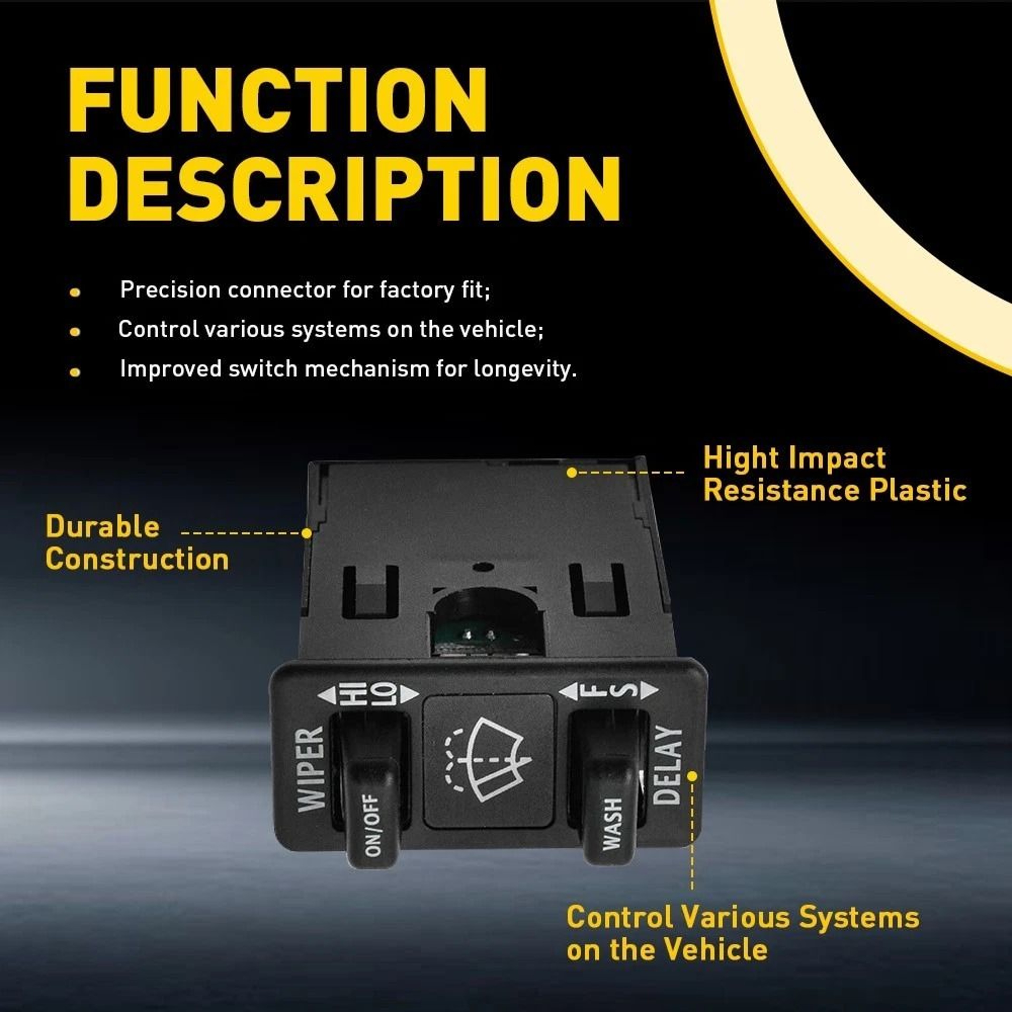 Fits Freightliner Wiper Control Switch Durable Direct Replacement Tested For Accuracy Easy Install 4