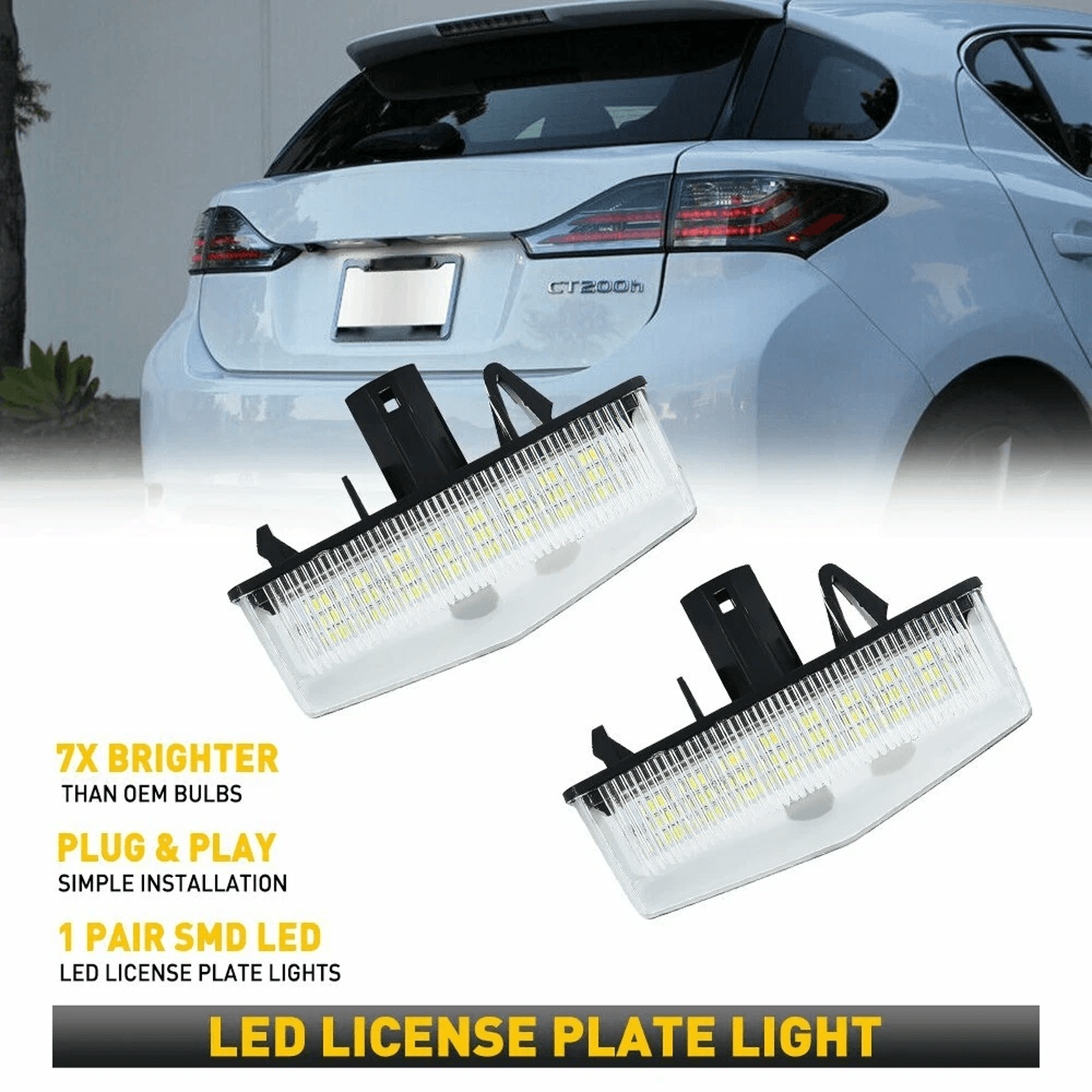 LED License Plate Light Pair Rear Tag Lamp Assembly For Bright Visibility 1