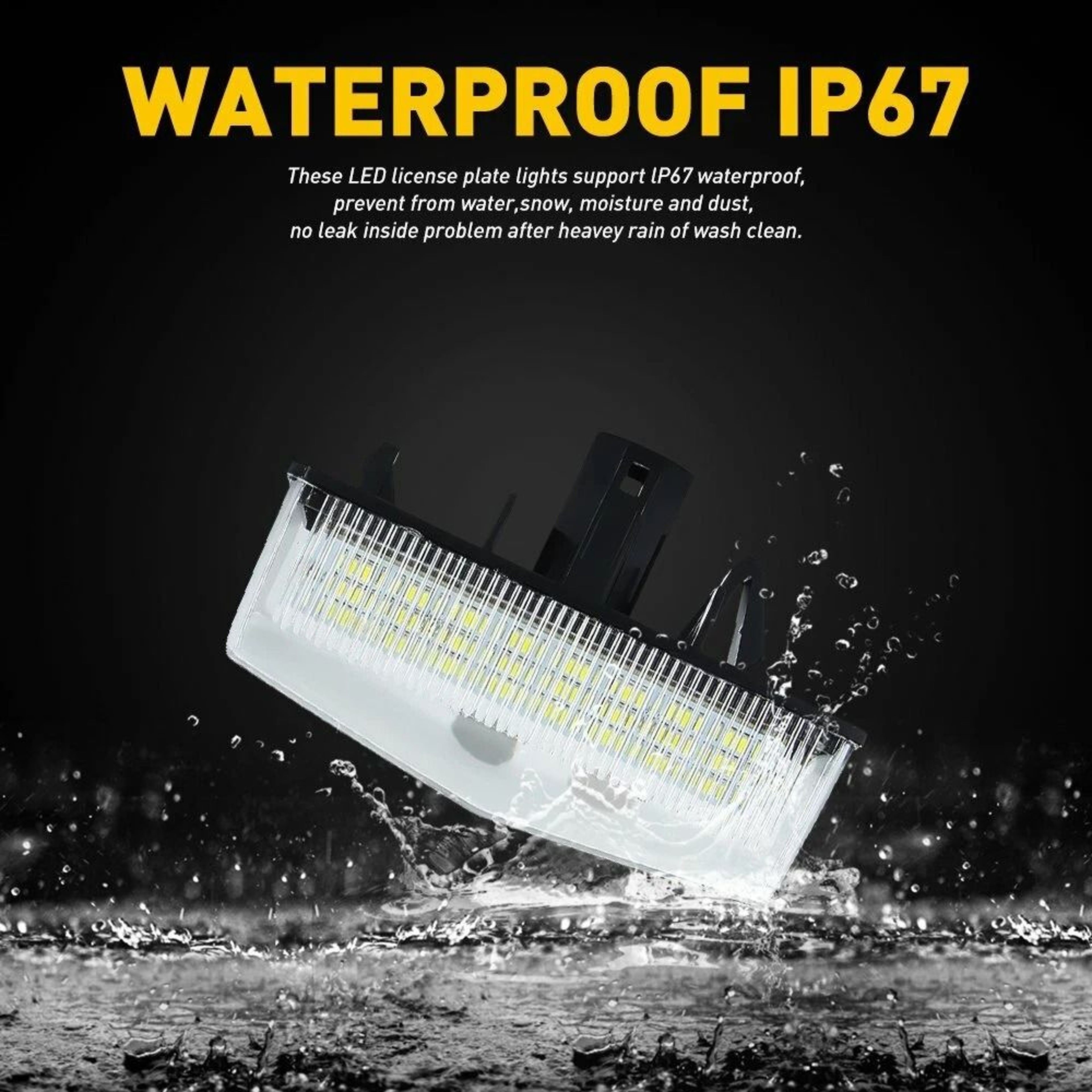 LED License Plate Light Pair Rear Tag Lamp Assembly For Bright Visibility 4