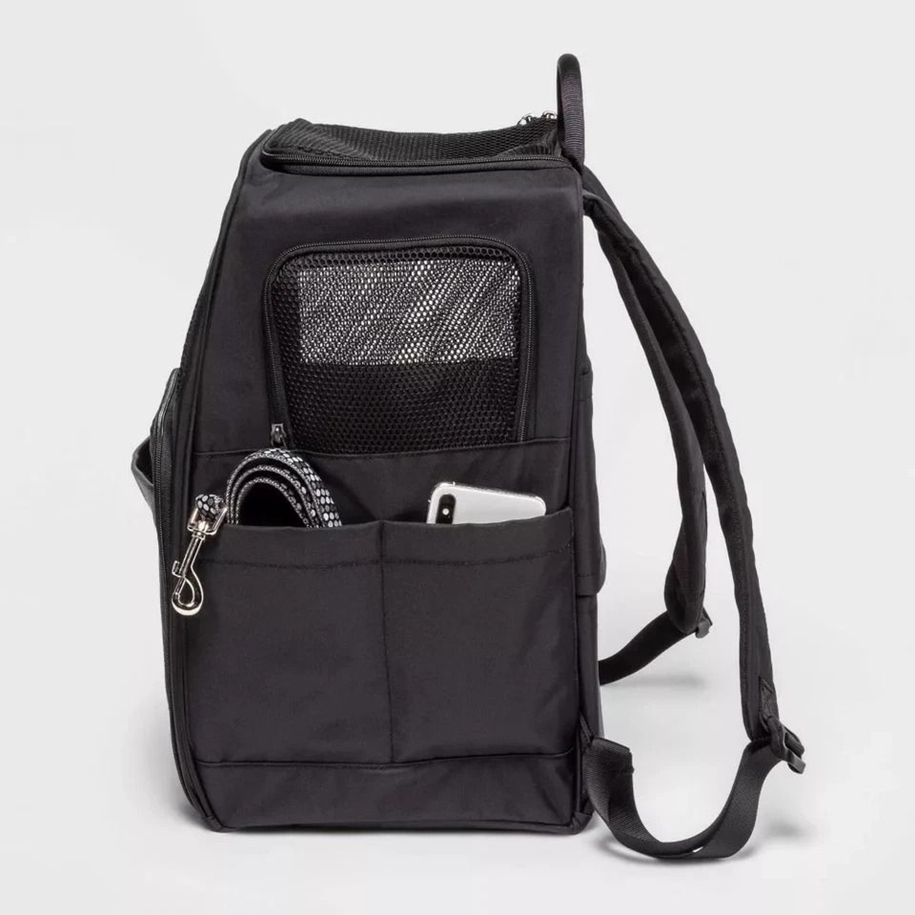 Black Signature Pet Dog Carrier Backpack By Open Story Softside Duffel With Adjustable Strap Conven 4