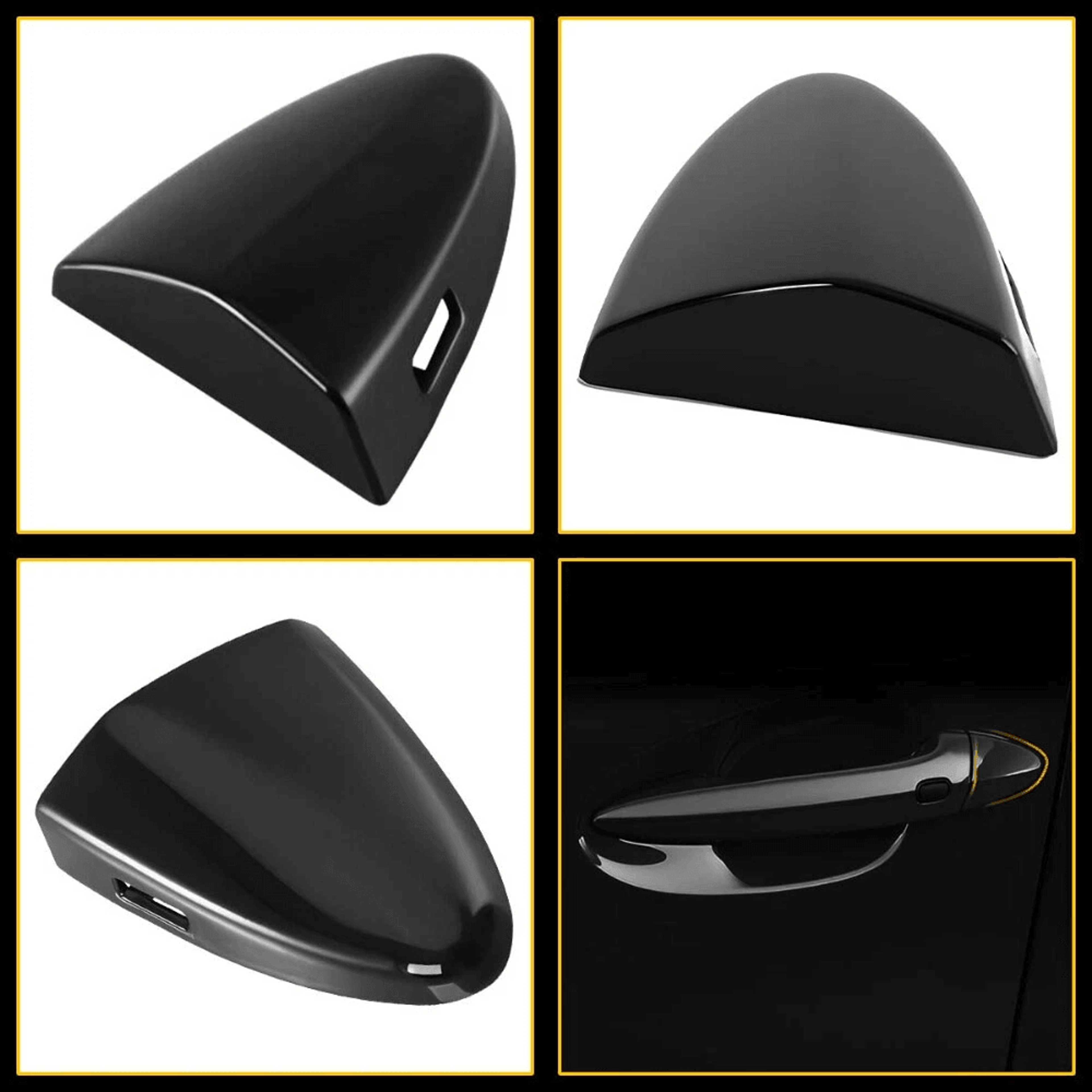 Black Driver Exterior Door Handle Cover HighQuality Custom Fit For Easy Installation Upgrade Your V 5