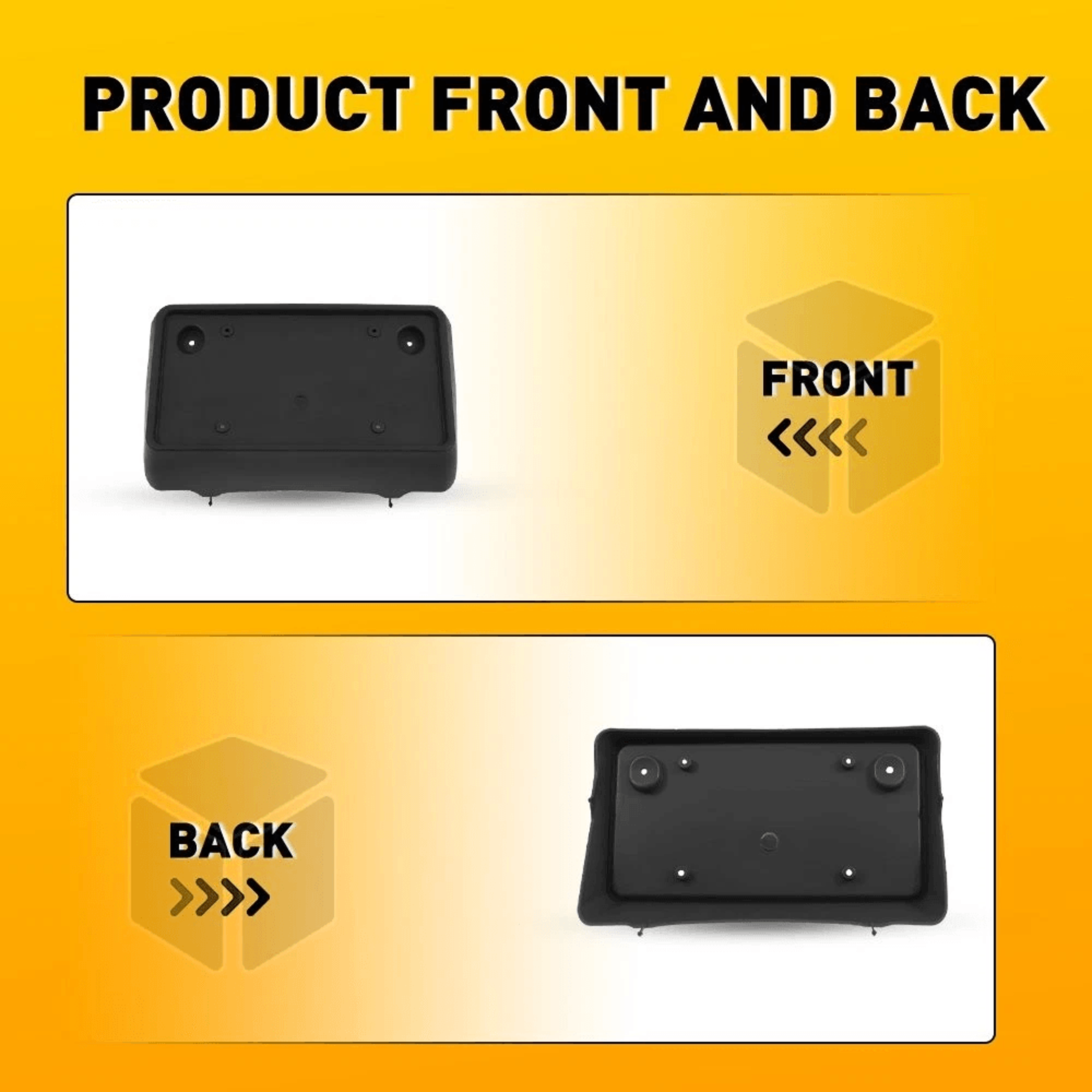License Plate Front Bracket Durable ABS Easy Install 7
