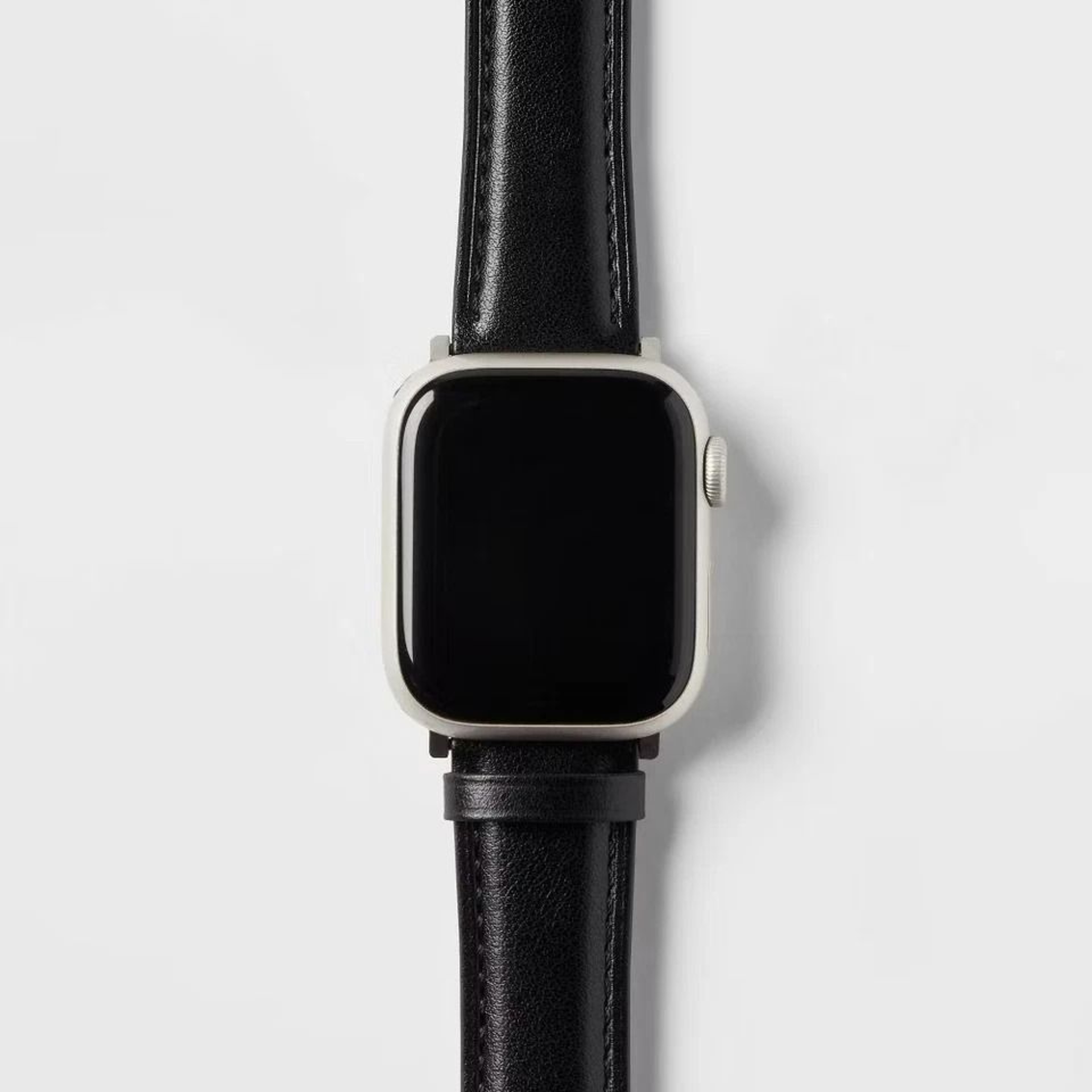 Black Watch Faux Leather Band Slim Minimalist Strap With Buckle Closure Comfortable Daily Use 2