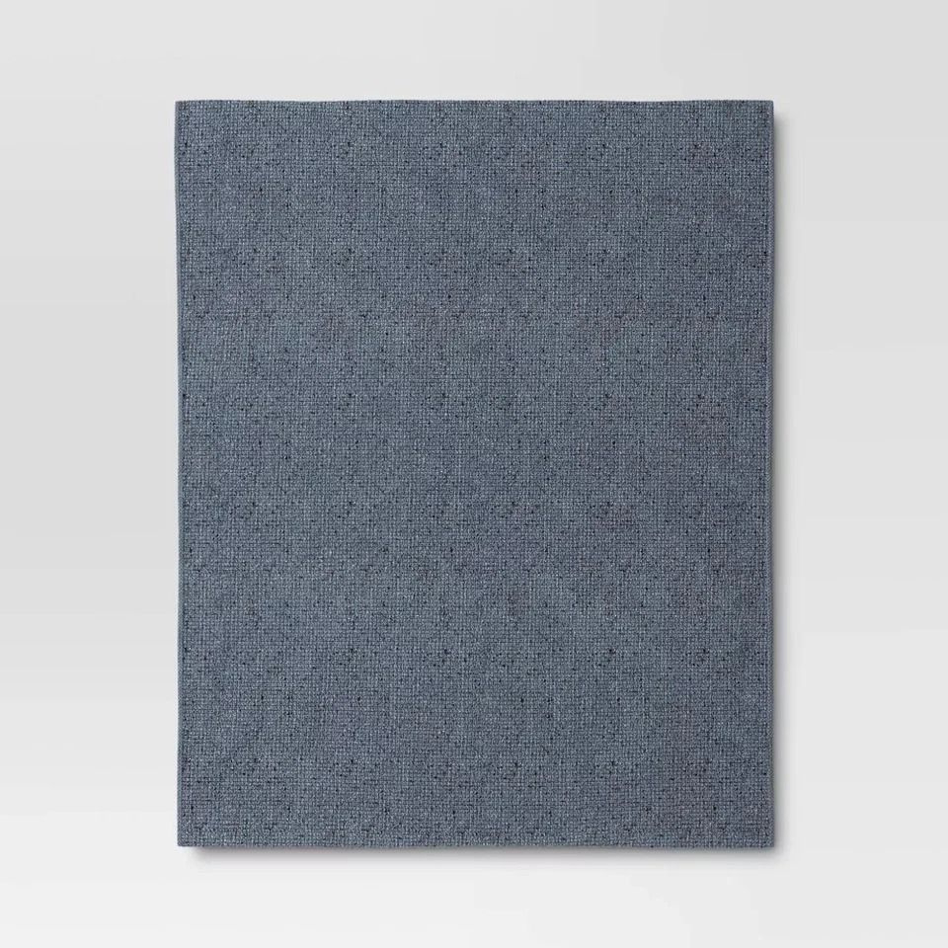 Threshold Marled Knit Throw Blue Soft Midweight Knit Throw Blanket Knotted Edges Machine Washable 3
