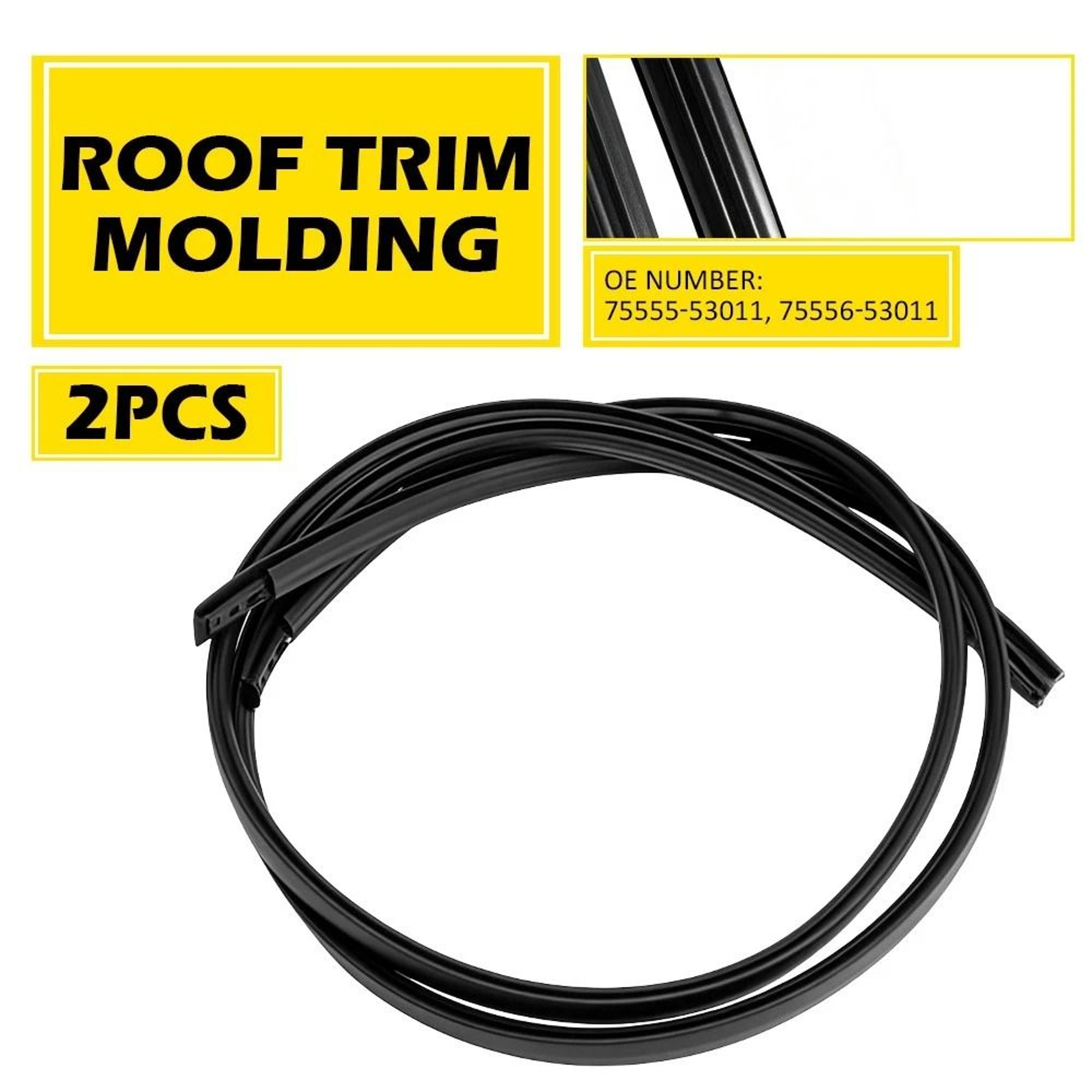 Roof Side Drip Molding Set RH  LH Vehicle Trim For Enhanced Durability 10