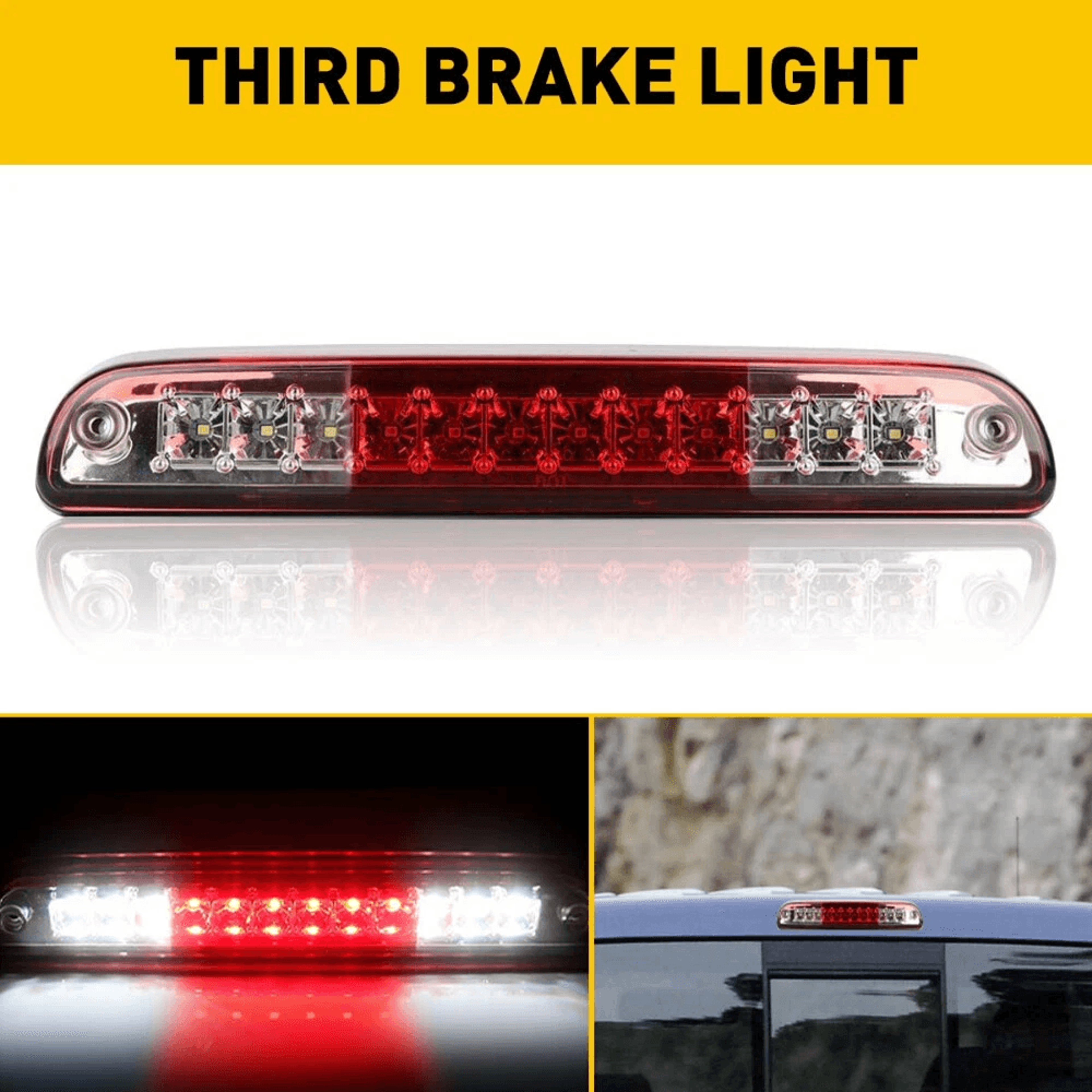 Clear Black LED Third Brake Light EnergySaving Long Lifetime 1