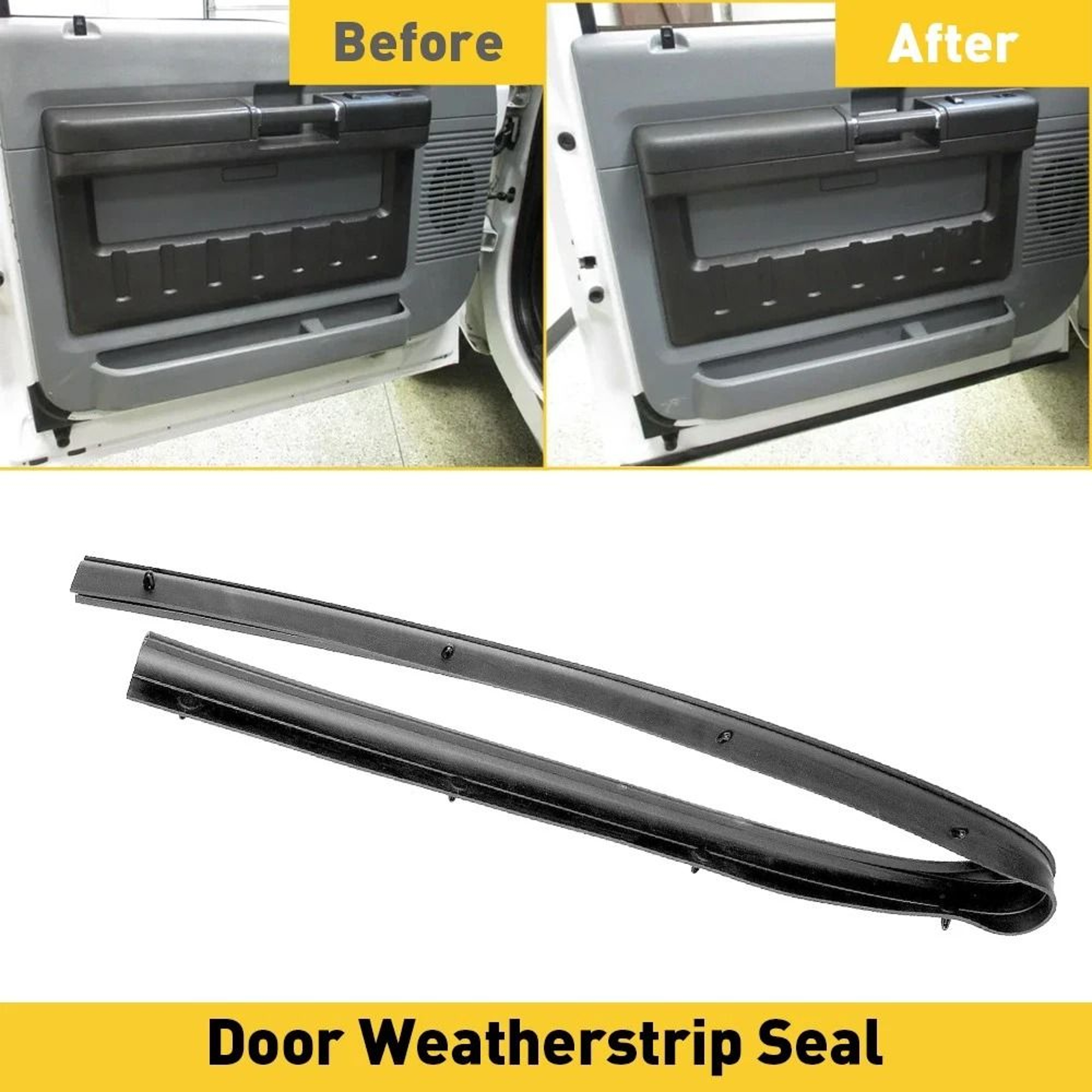 Weatherstrip Seal For Front Right Left Door Leakproof  Durable Car Seal 1