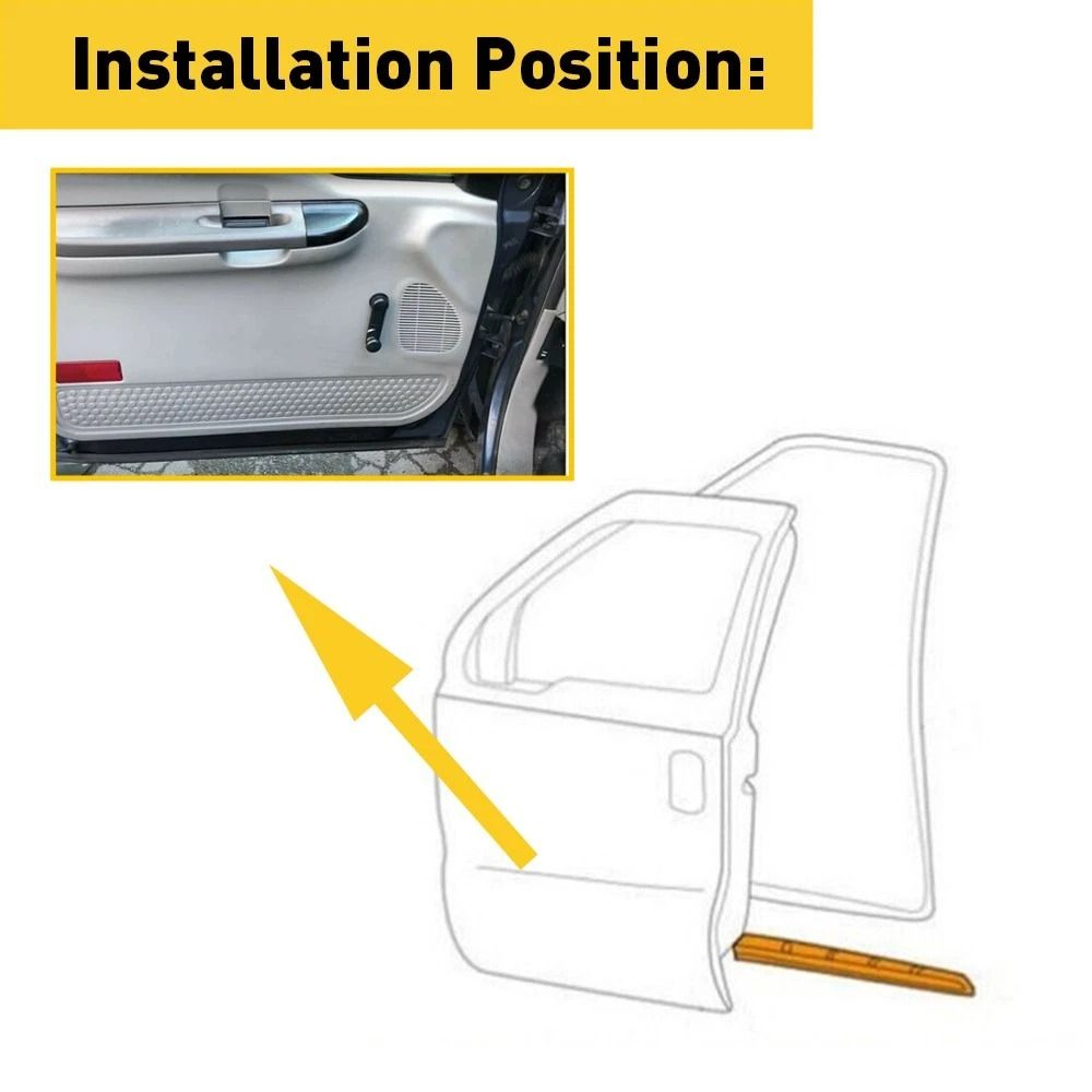 Weatherstrip Seal For Front Right Left Door Leakproof  Durable Car Seal 2