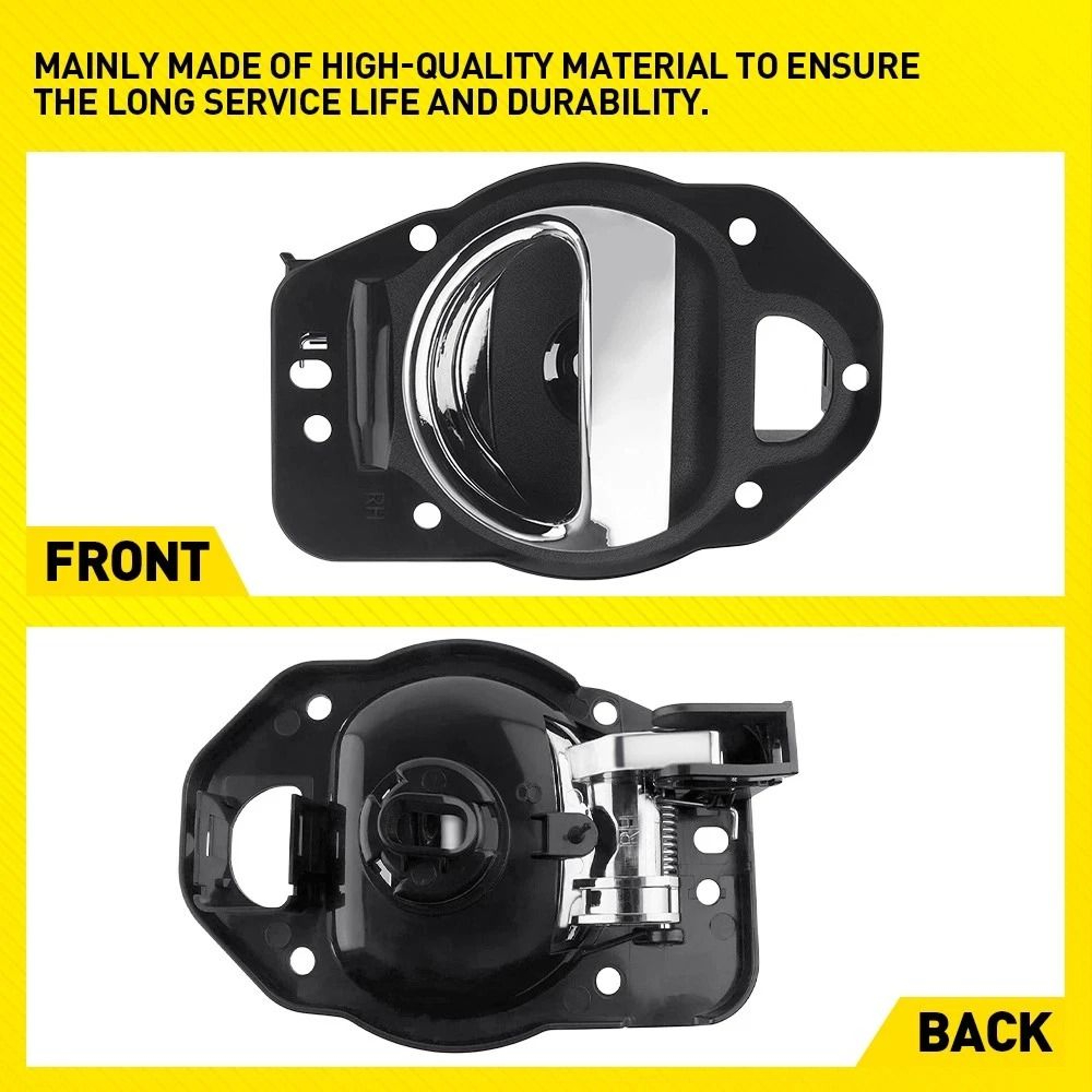 Chrome Inside Interior Door Handle For Passenger Side Right 4