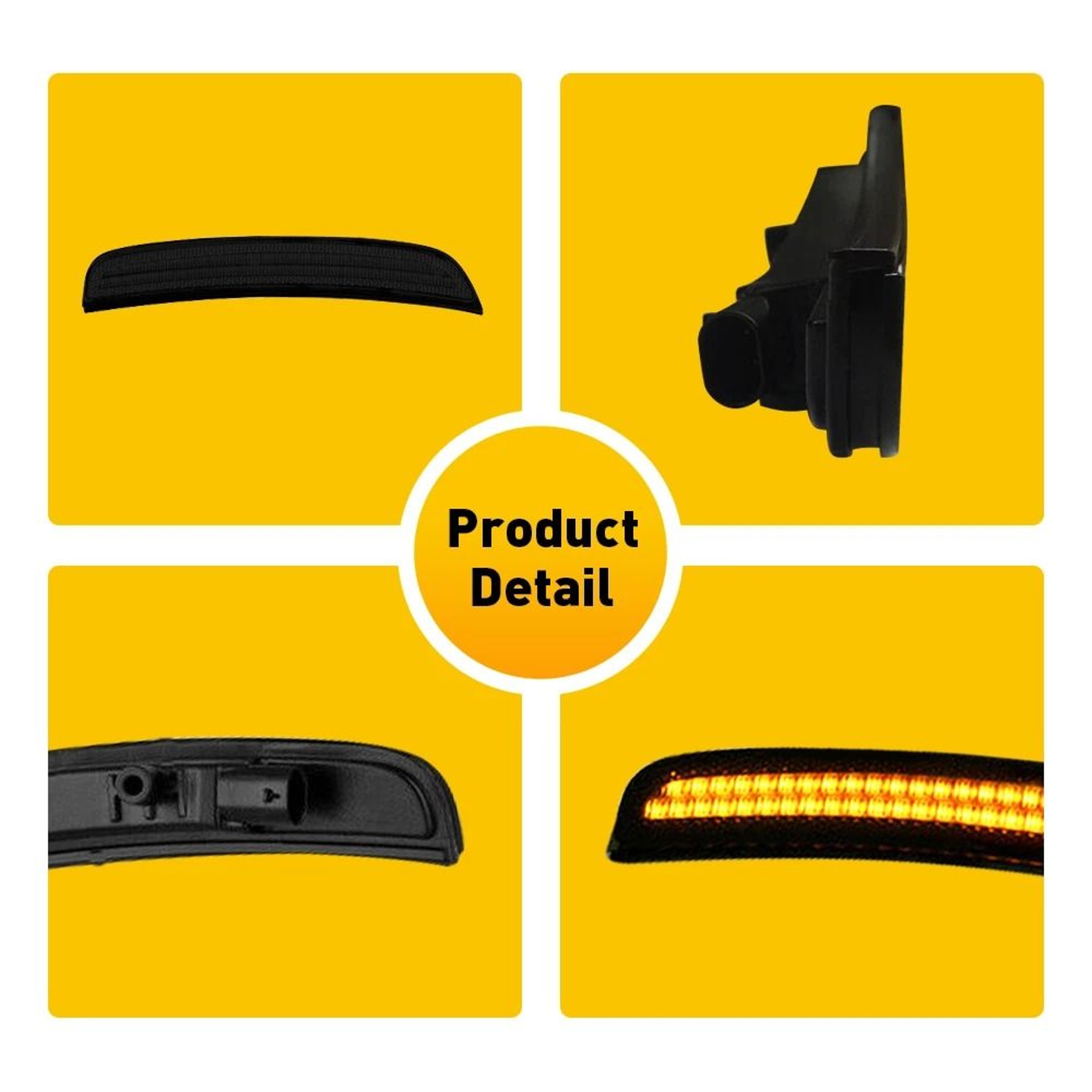 Smoked Lens LED Side Marker Light For Front Bumper High Brightness 7