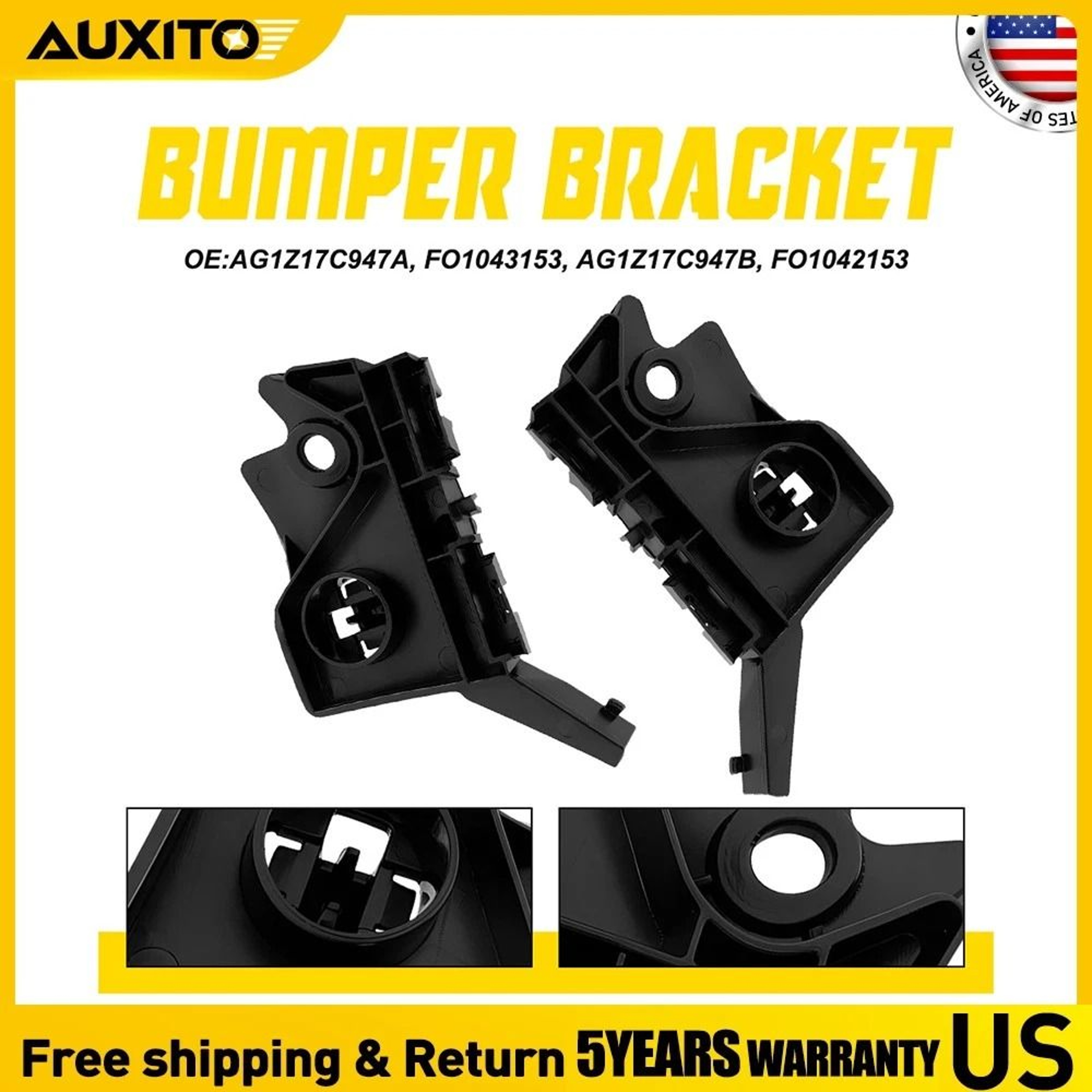 Durable Front Driver  Passenger Bumper Support Brackets For Easy Installation 1