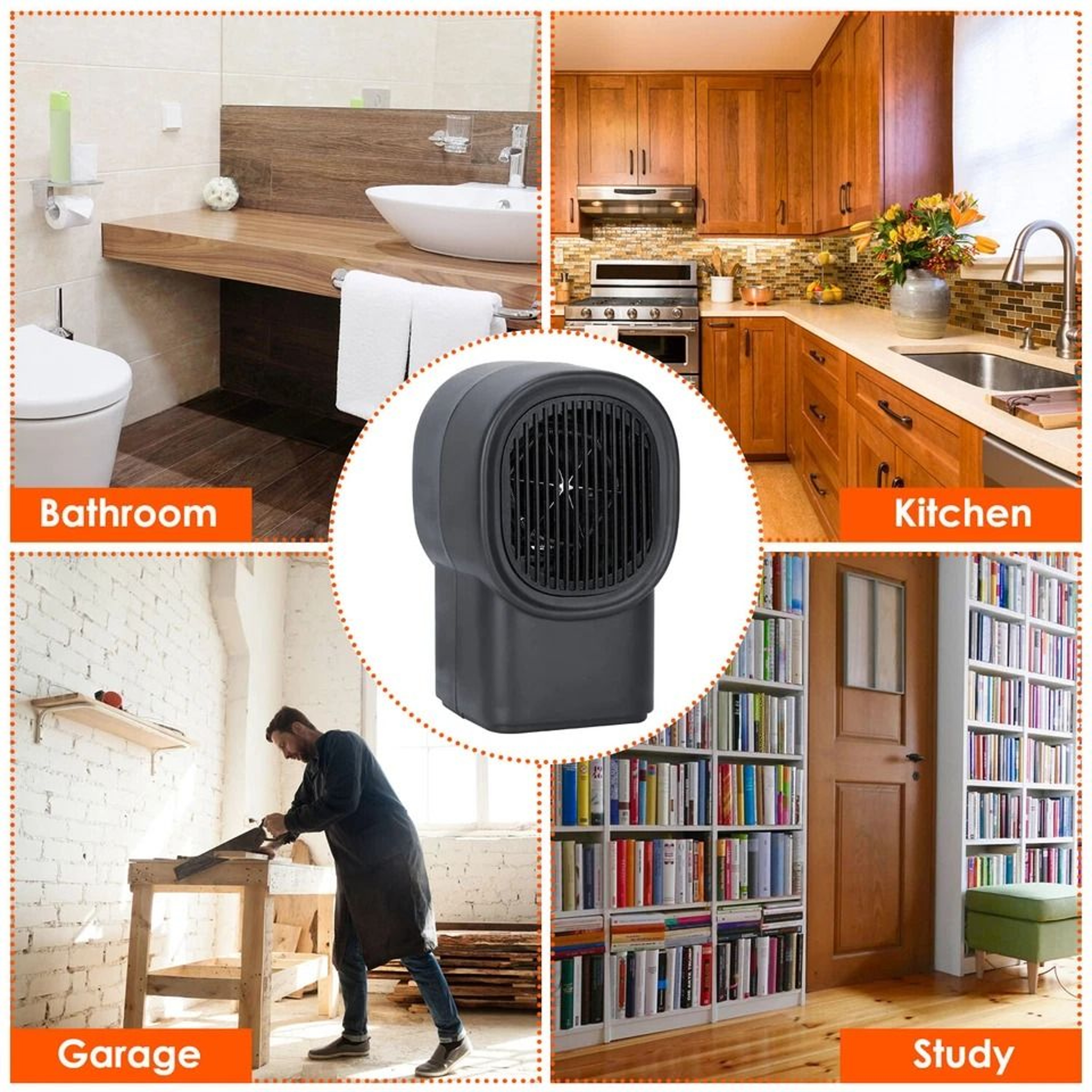 Electric Space Heater Small Desktop Heater For Office  Home EnergySaving Quiet Portable Heater For  4
