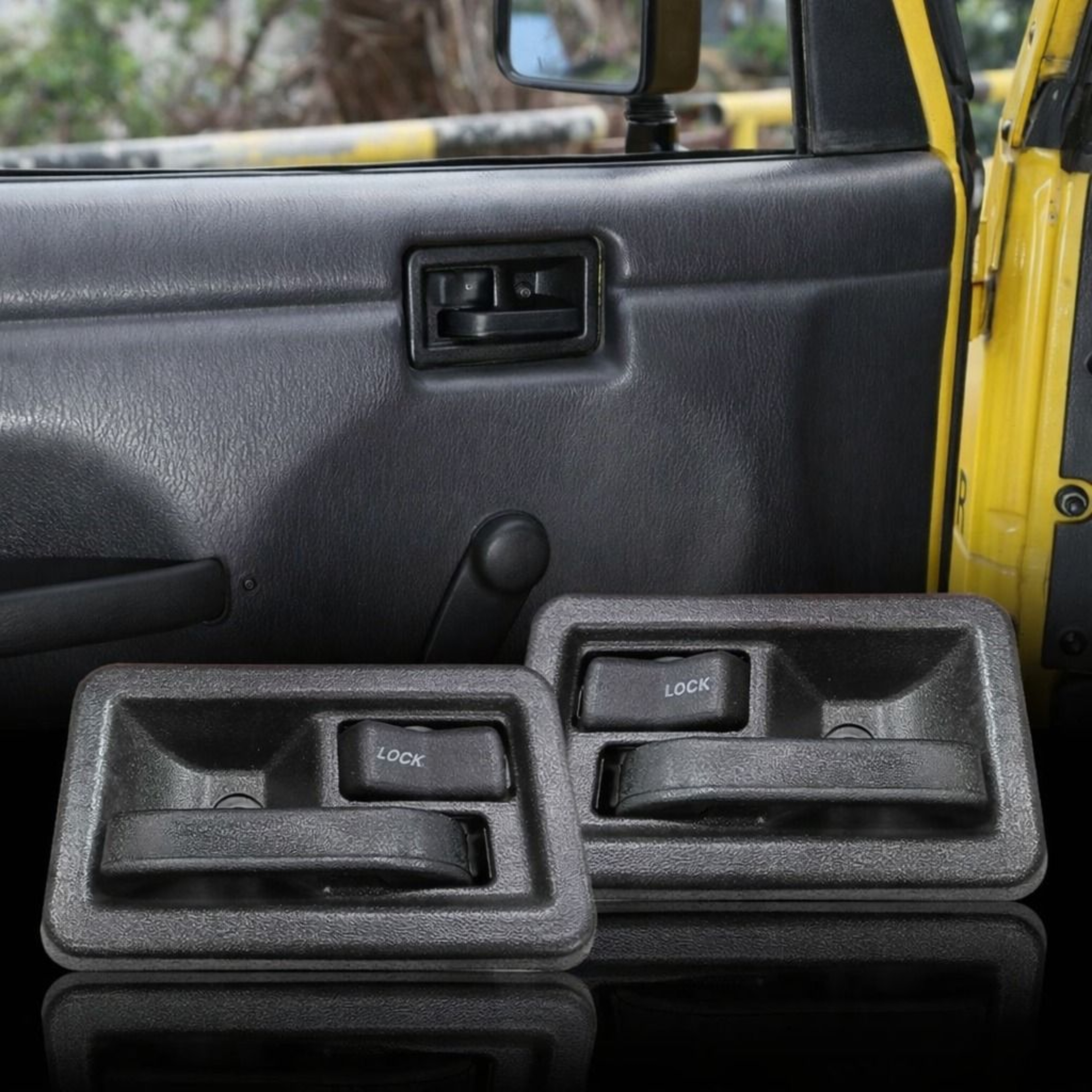 Black Interior Pair Inside Door Handles Front Left Right LH RH 0