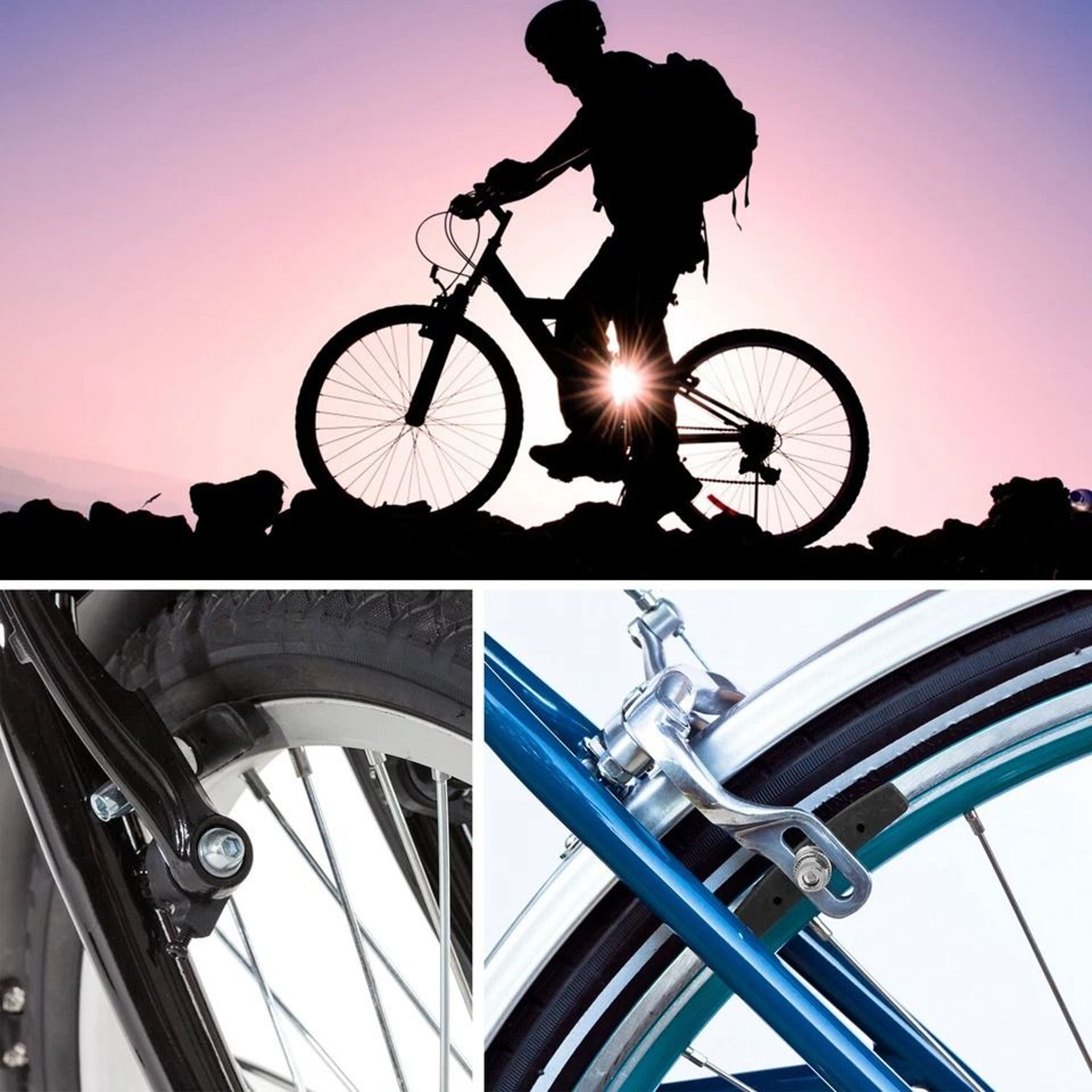 V Brake Pads Cycling Bike Shoes Pads NonSlip Bicycle Stop Caliper Rim Brake Blocks Set 5
